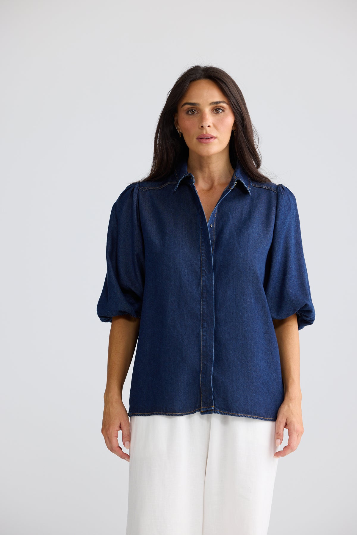 Zelda Blouse - Indigo-Tops-Brave & True-The Bay Room