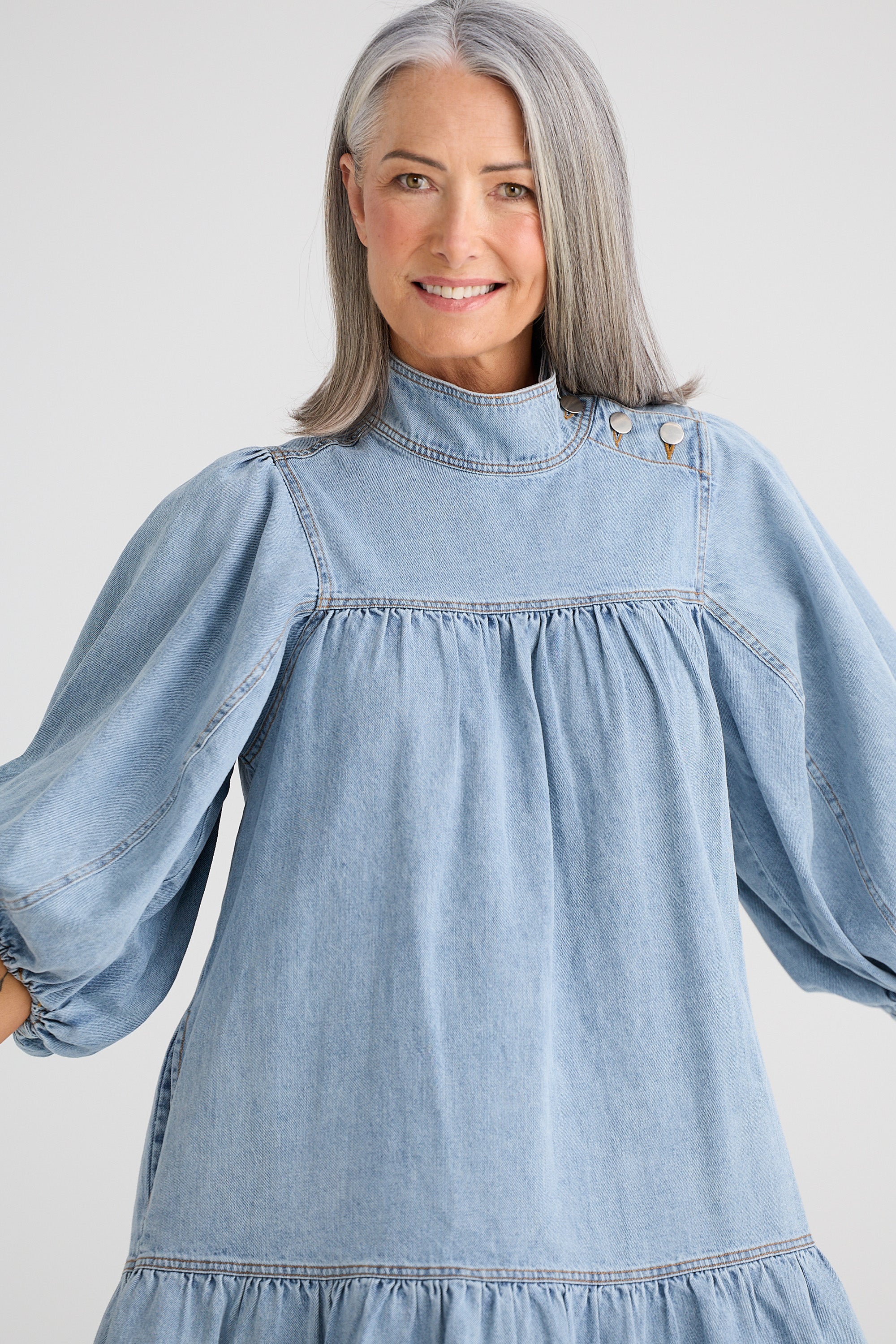 Zelda Dress - Vintage Mid Wash-Dresses-Brave & True-The Bay Room