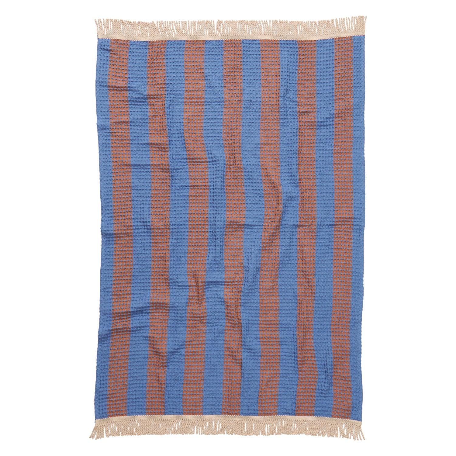 Zelia Waffle Towel - Blue Jay - Bath Sheet-Soft Furnishings-Sage & Clare-The Bay Room