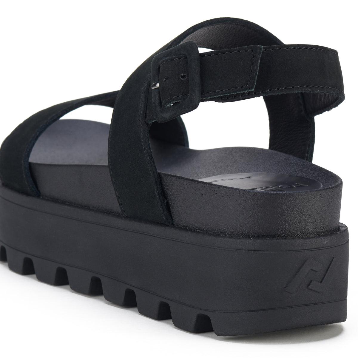 Zeze Wedge Strap All Black-Footwear-Rollie-The Bay Room