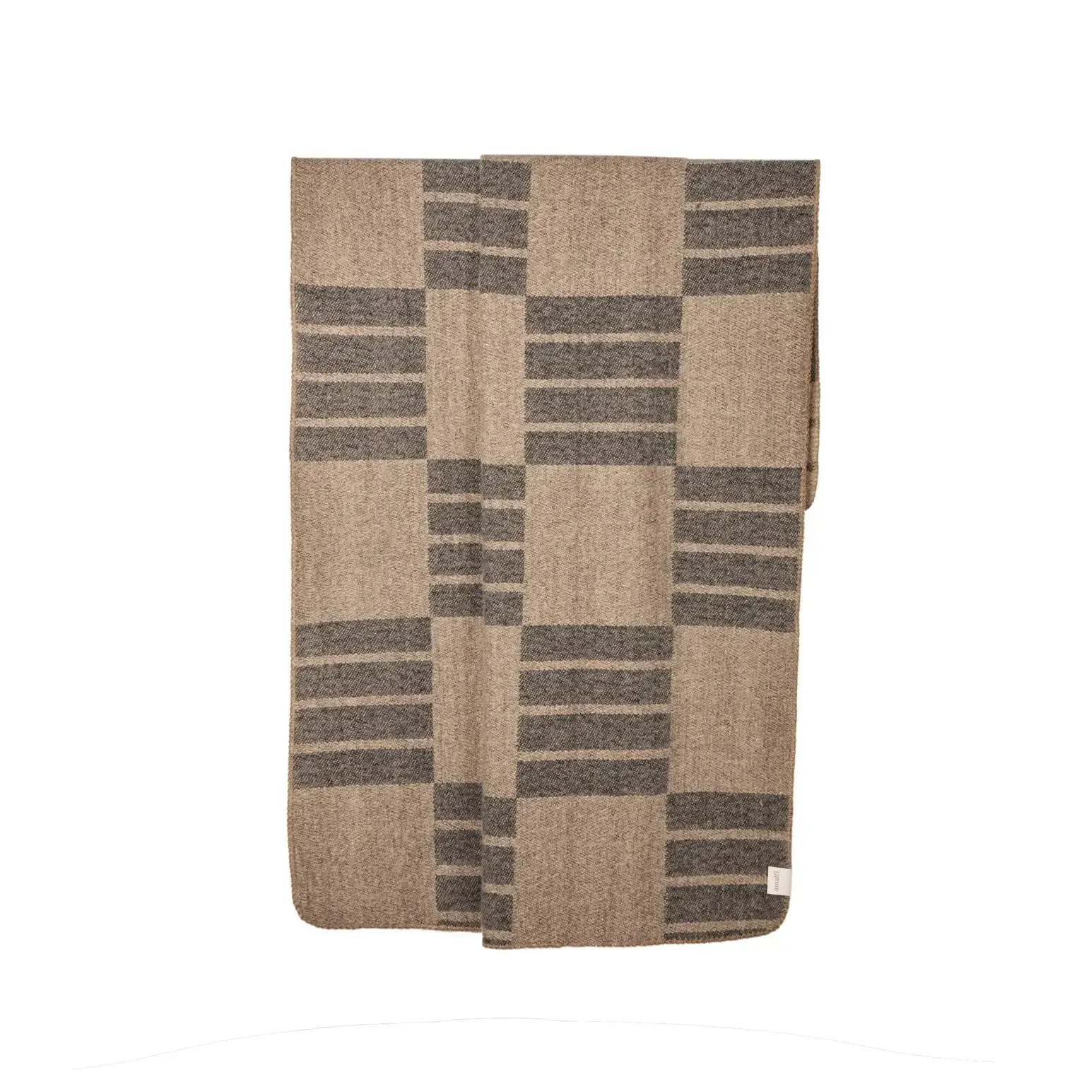 Zia Throw 130x170 cm Ink & Brown-Soft Furnishings-Amalfi-The Bay Room