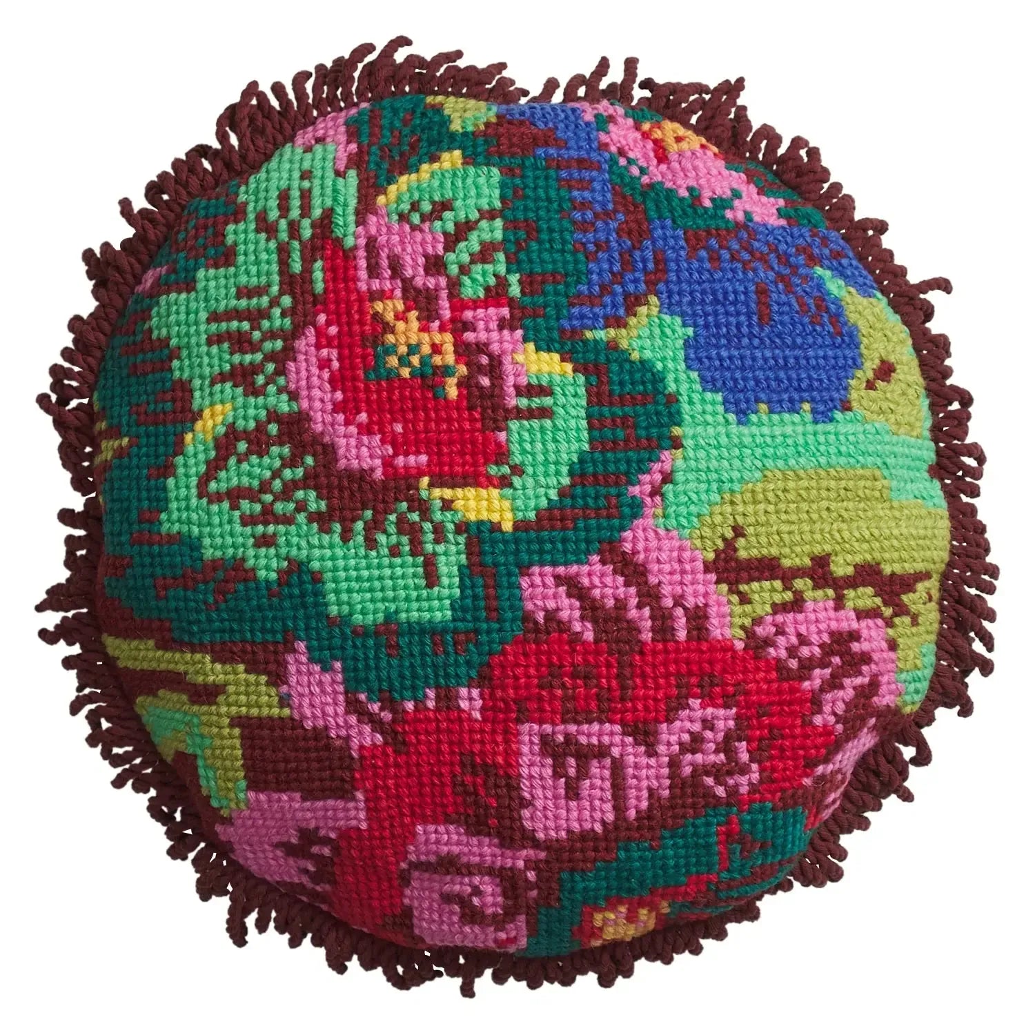 Zita Cross Stitch Cushion-Soft Furnishings-Sage & Clare-The Bay Room
