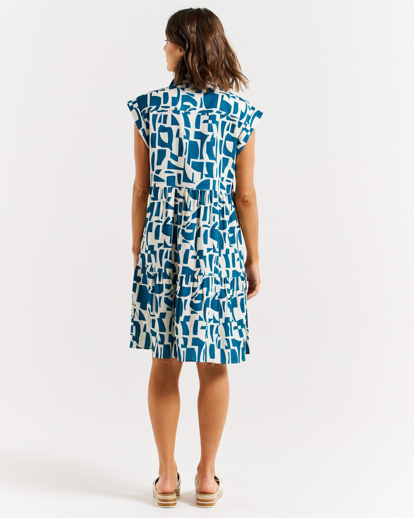 Zurich Dress - Geo Print-Dresses-Betty Basics-The Bay Room