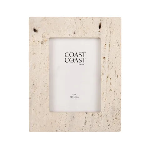Len Travertine 5x7" Frame Beige 21x26cm
