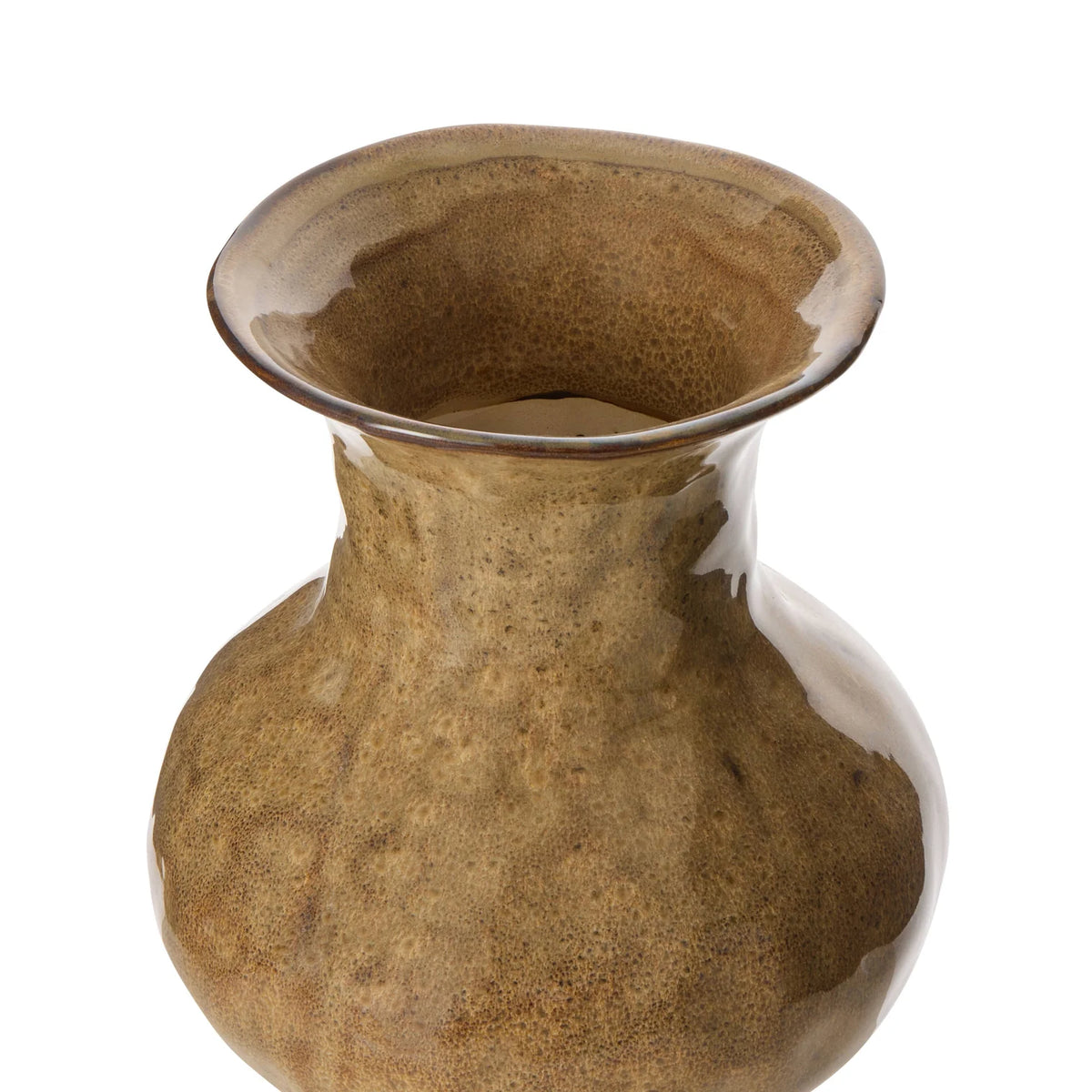 Elara Vase 16x16x28cm Reactive Light Brown