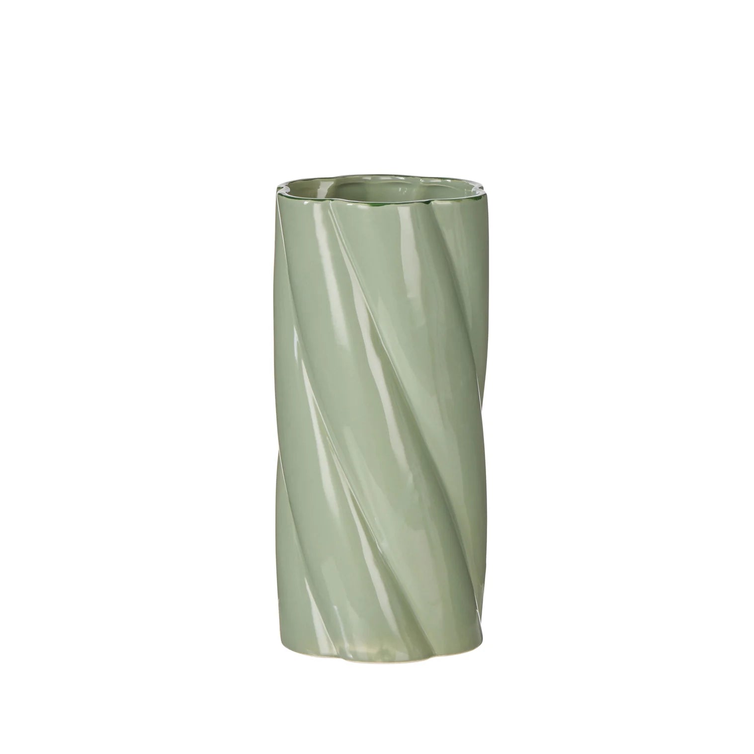 Rory Twist Vase 13.3x13.3x28.6cm Sage Green