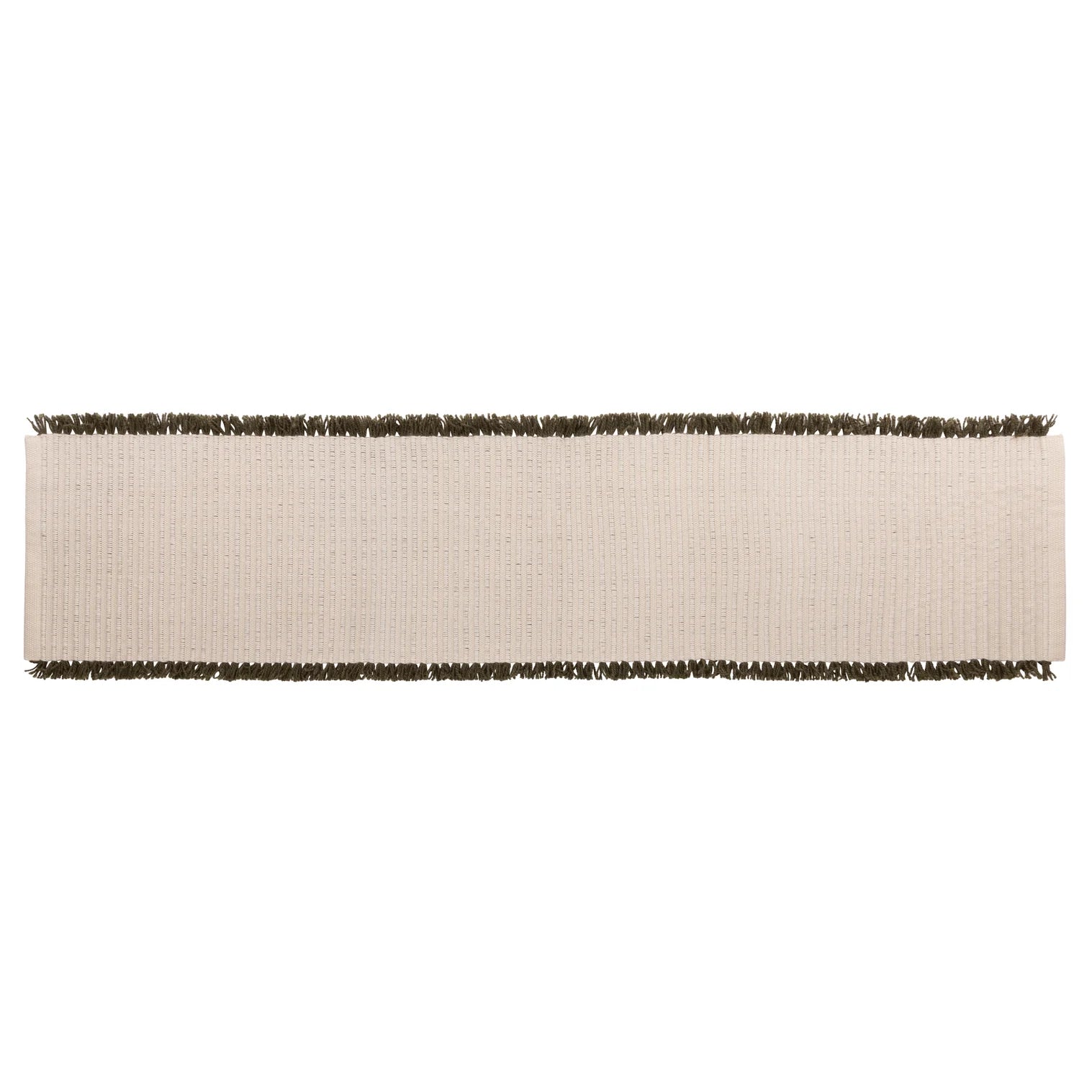Isla Fringe Table Runner 140x35x1cm Green