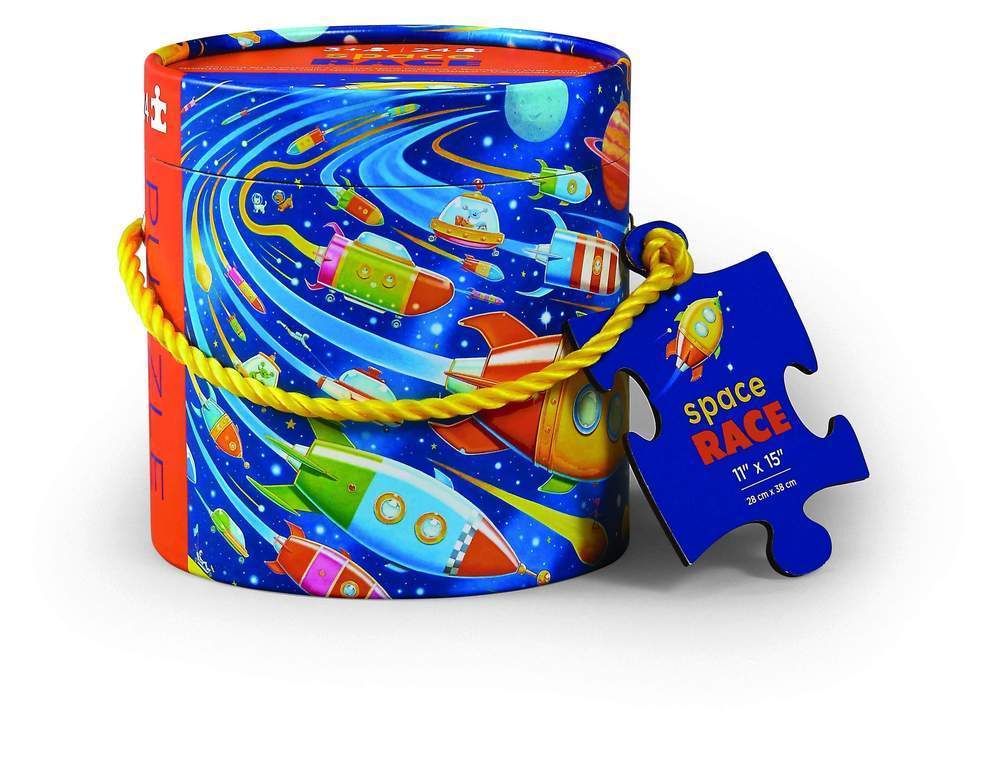 24pc Puzzle Mini Canister - Space Race-Toys-Crocodile Creek-The Bay Room