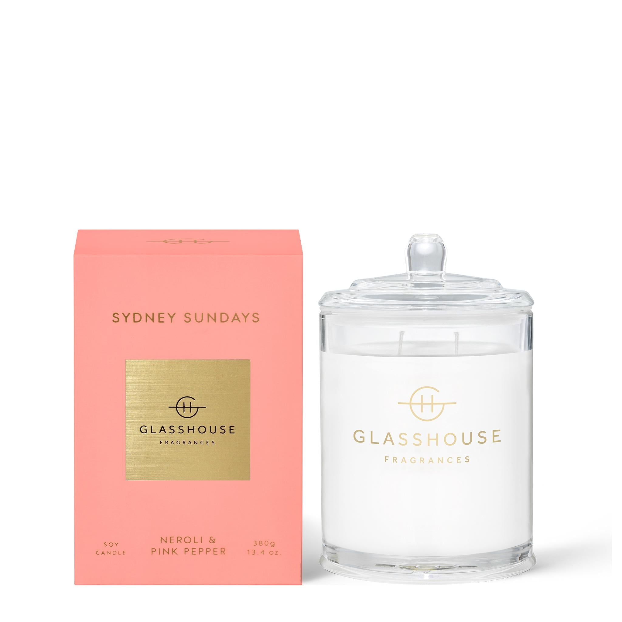 380g Soy Candle - Asst Fragrances-Candles & Fragrance-Glasshouse-Sydney Sundays-The Bay Room
