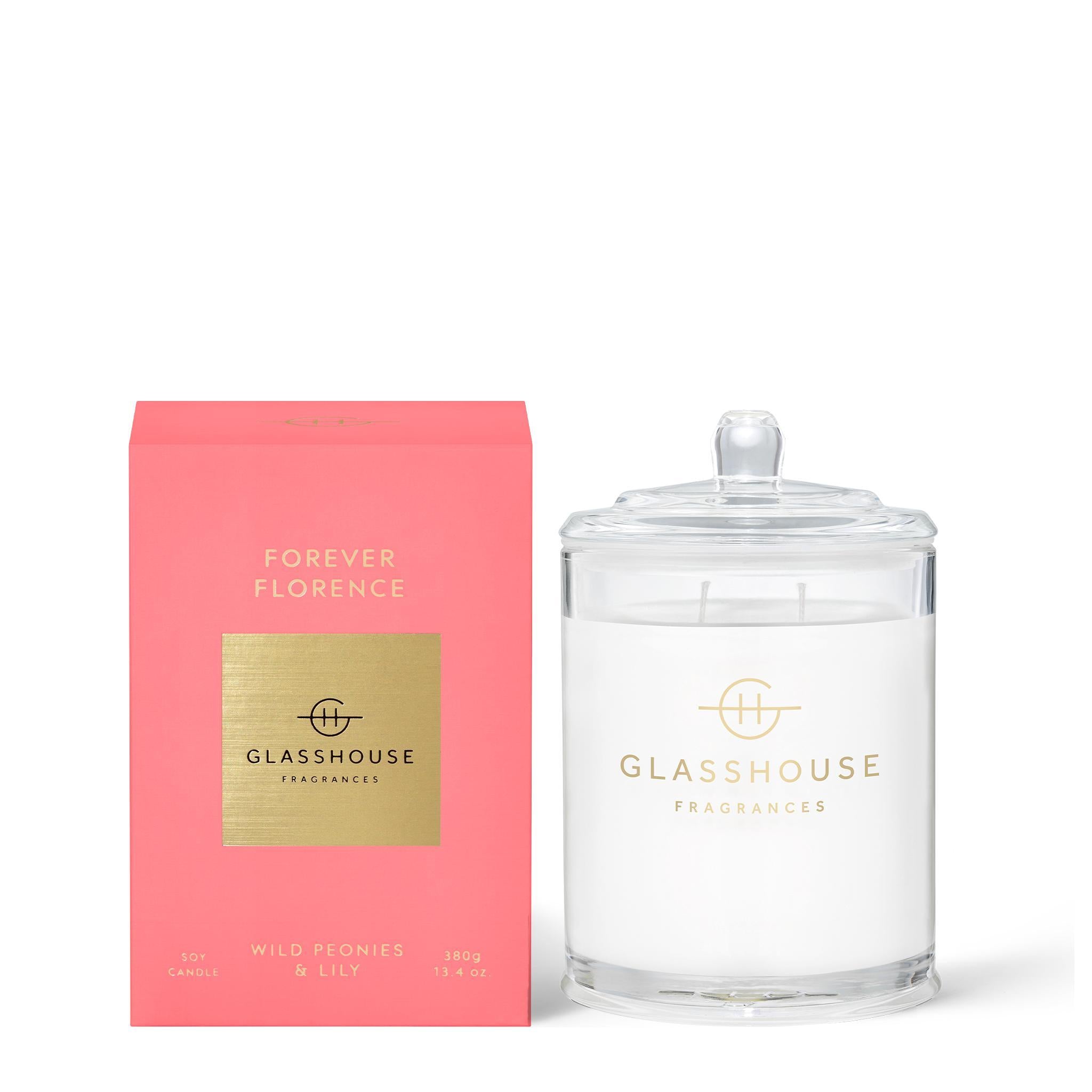 380g Soy Candle - Asst Fragrances-Candles & Fragrance-Glasshouse-Forever Florence-The Bay Room