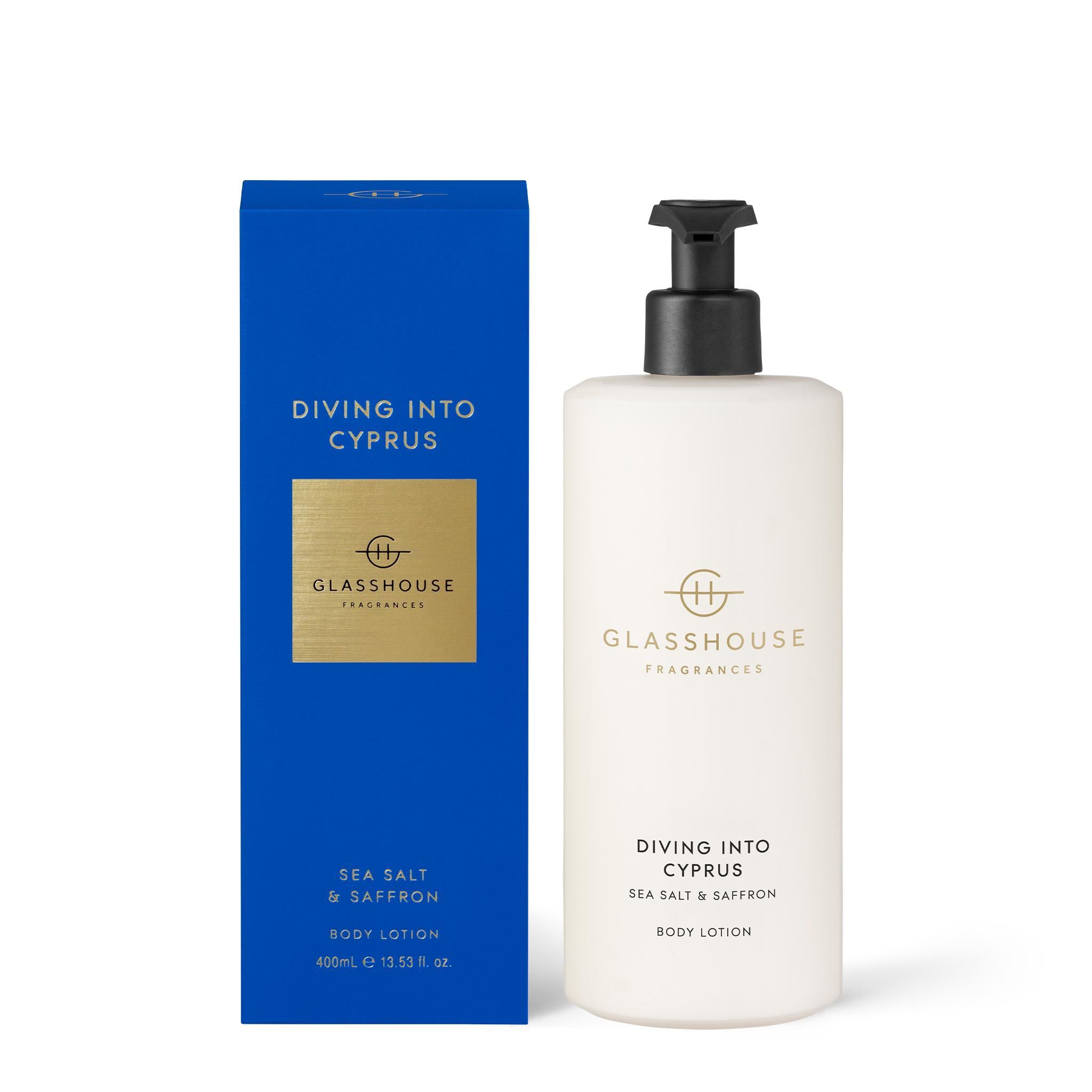 400mL Body Lotion - Asst Fragrances-Beauty & Well-Being-Glasshouse-Diving Into Cyprus-The Bay Room