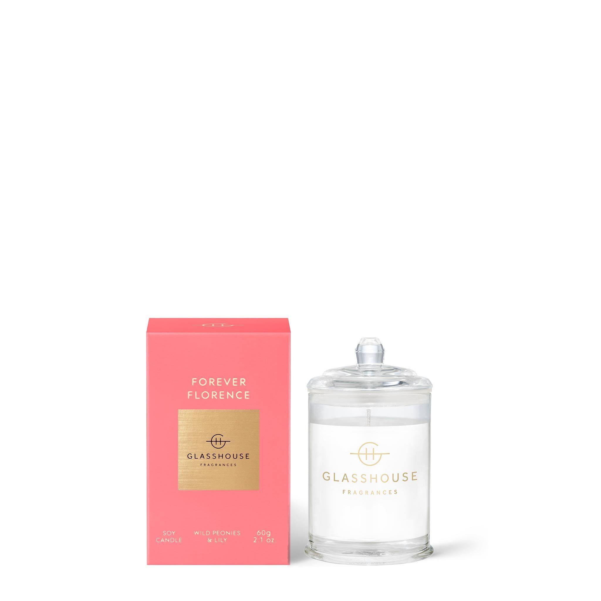 60g Soy Candle - Asst Fragrances-Candles & Fragrance-Glasshouse-Forever Florence-The Bay Room
