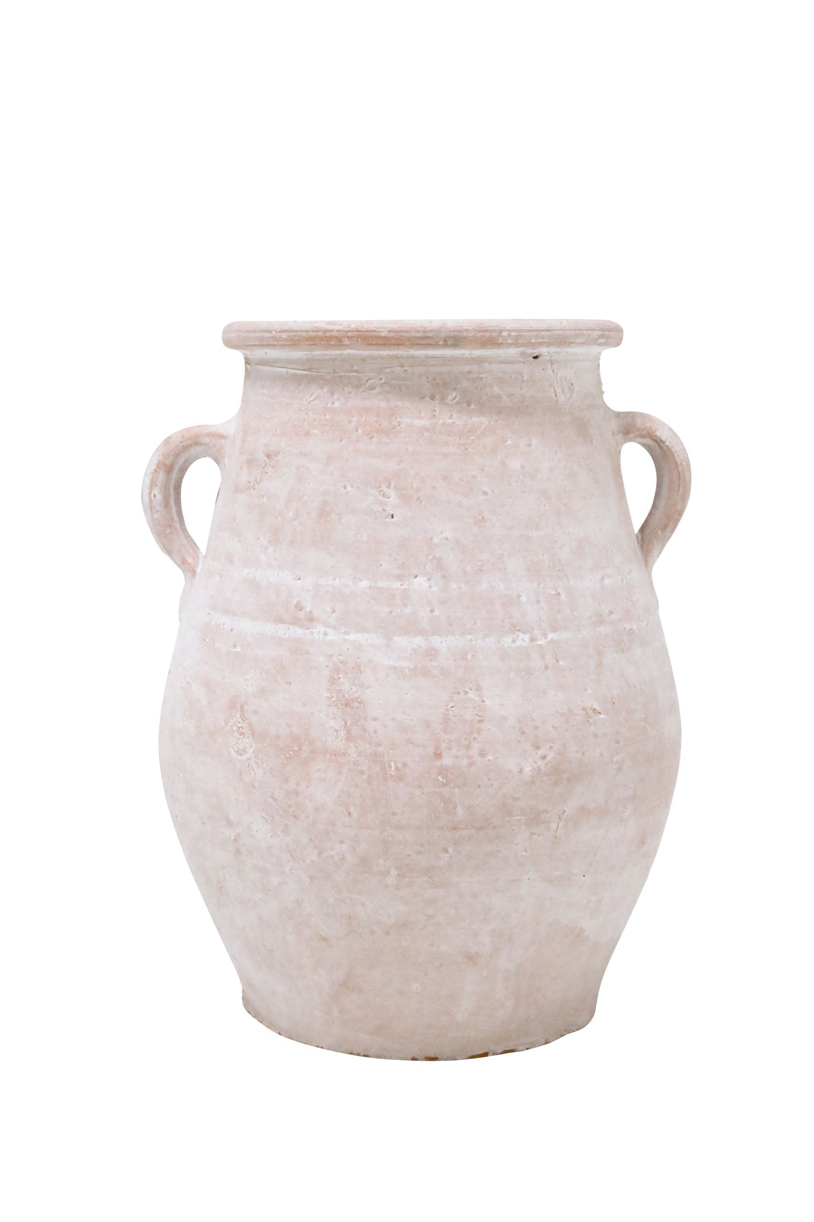 Adina Terracotta Pot 26cm - White Wash-Pots, Planters & Vases-Robert Mark-The Bay Room