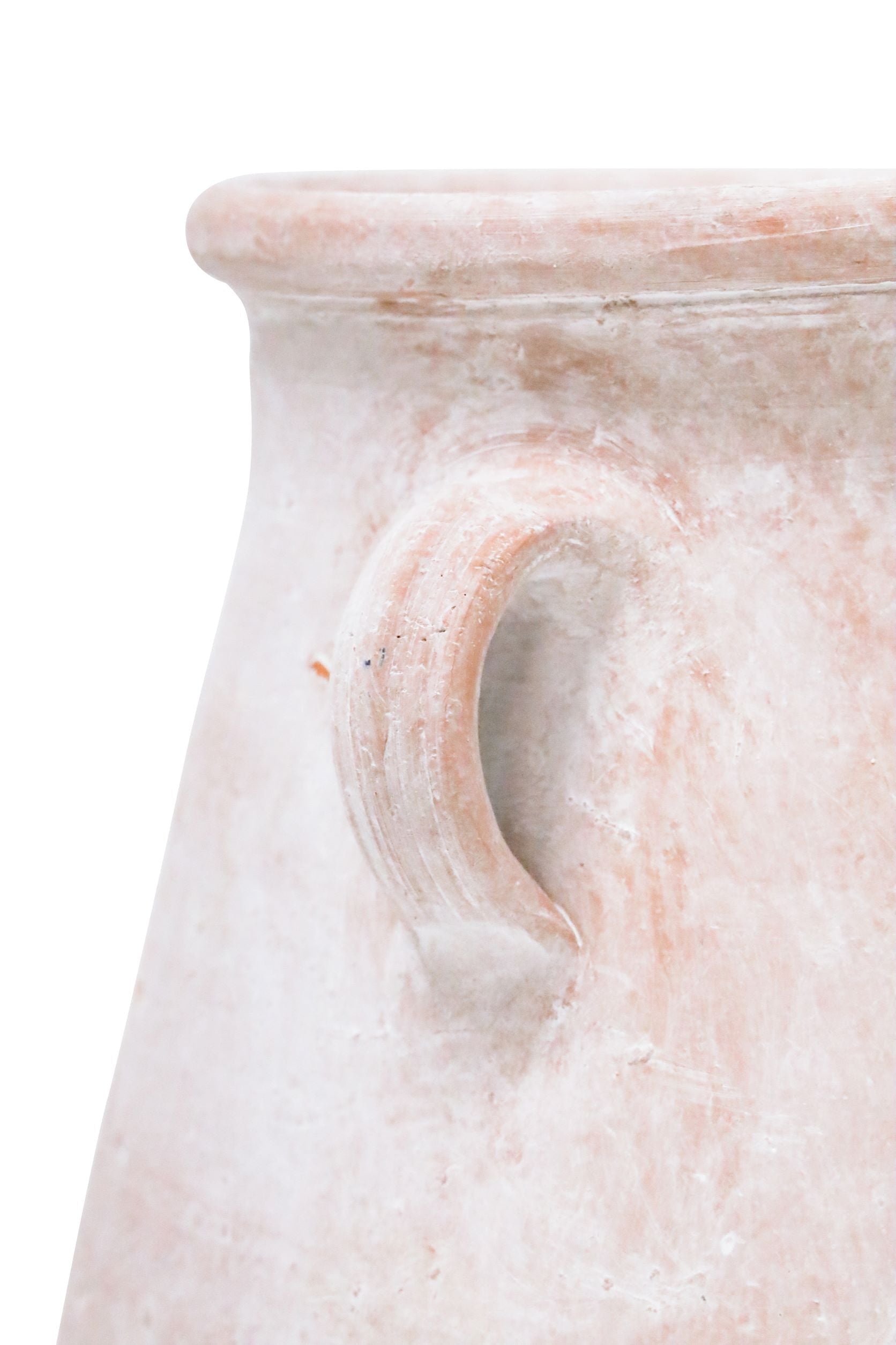 Adina Terracotta Pot 33cm - White Wash-Pots, Planters & Vases-Robert Mark-The Bay Room