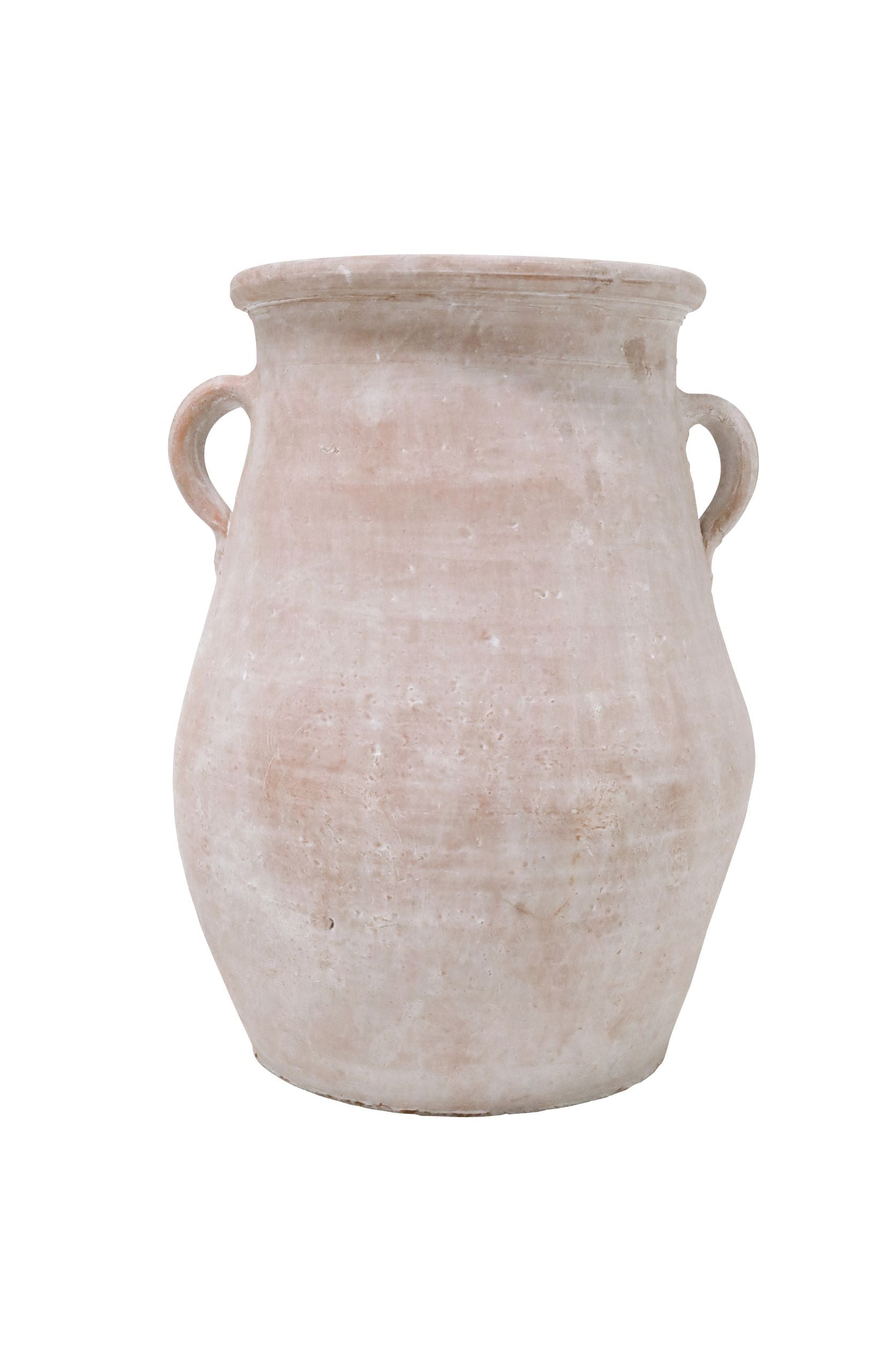 Adina Terracotta Pot 33cm - White Wash-Pots, Planters & Vases-Robert Mark-The Bay Room