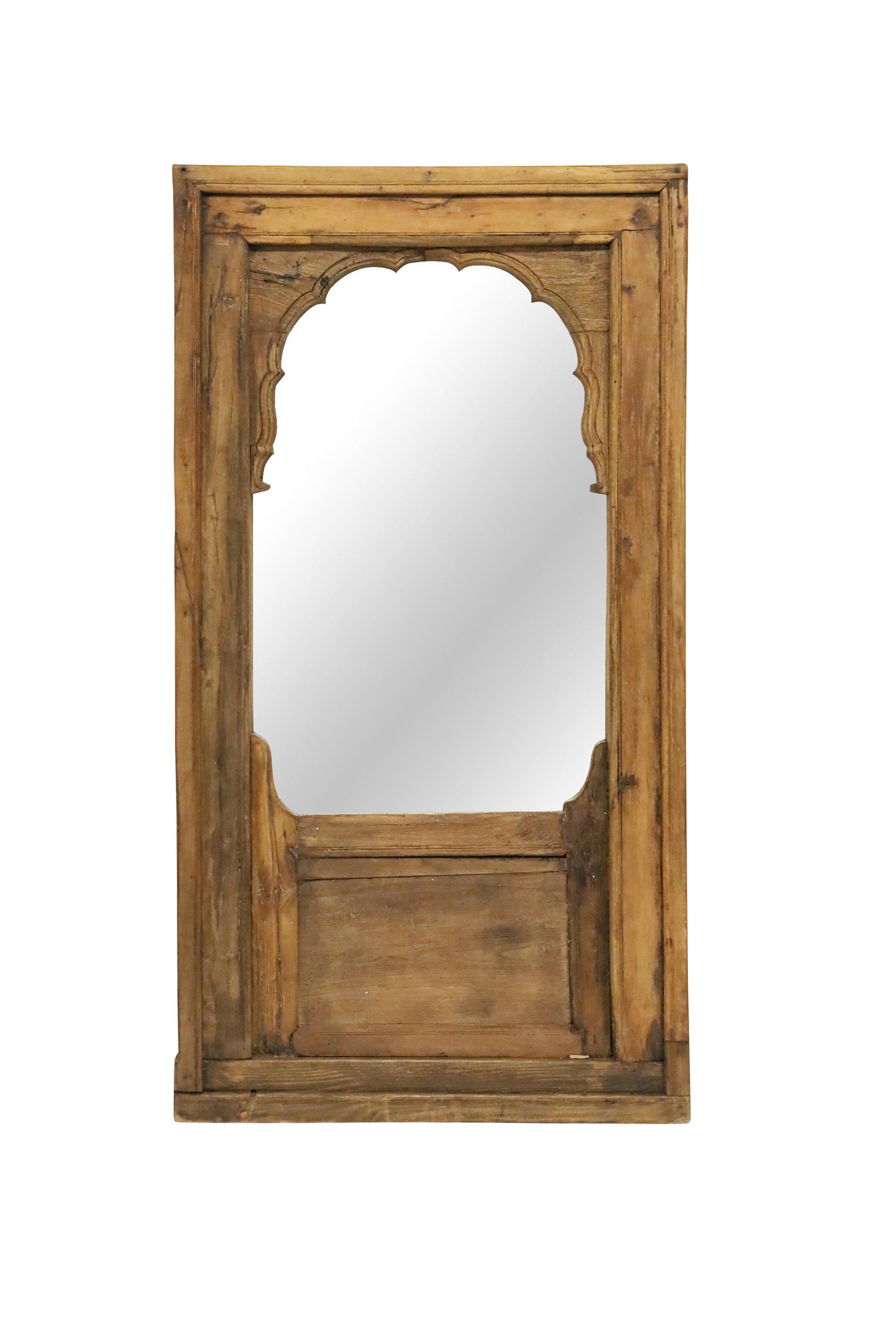 Allah Antique Wooden Mirror - Natural-Wall Decor-Banyan Home-The Bay Room