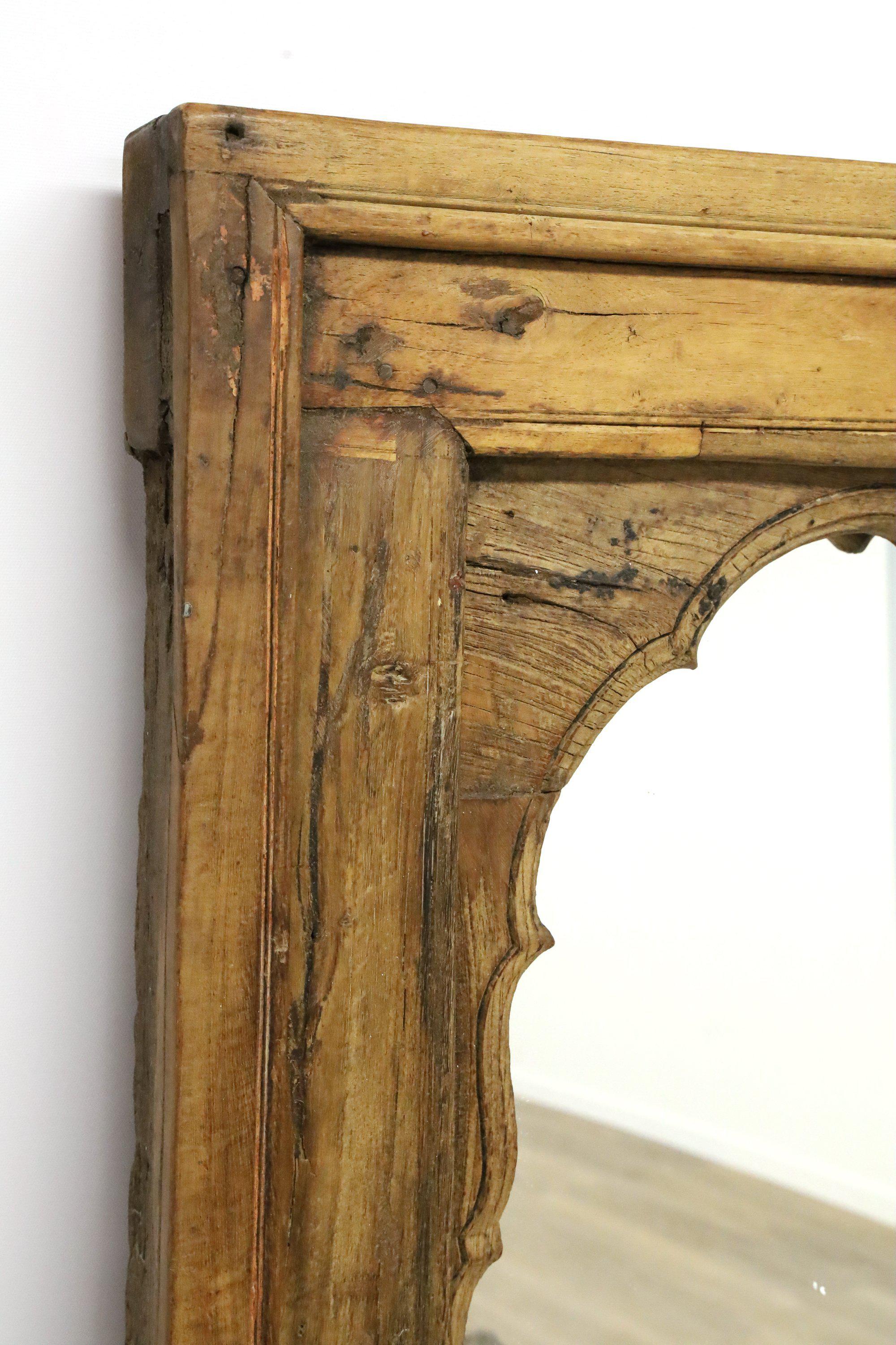 Allah Antique Wooden Mirror - Natural-Wall Decor-Coast To Coast Home-The Bay Room