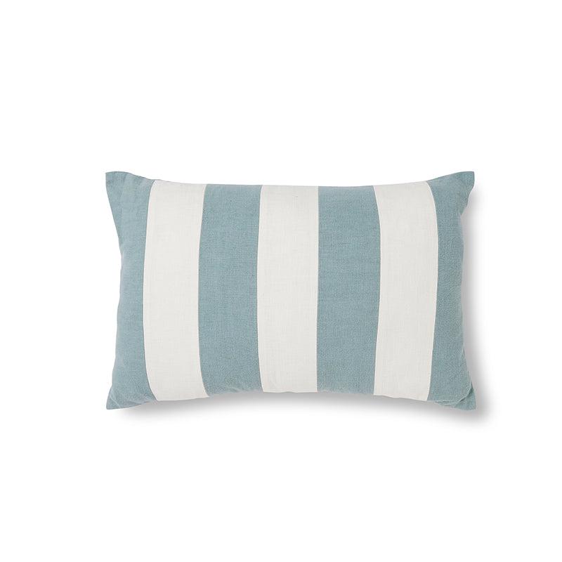 Andy Stripe Light Blue Cushion 40x60cm-Soft Furnishings-Madras Link-The Bay Room