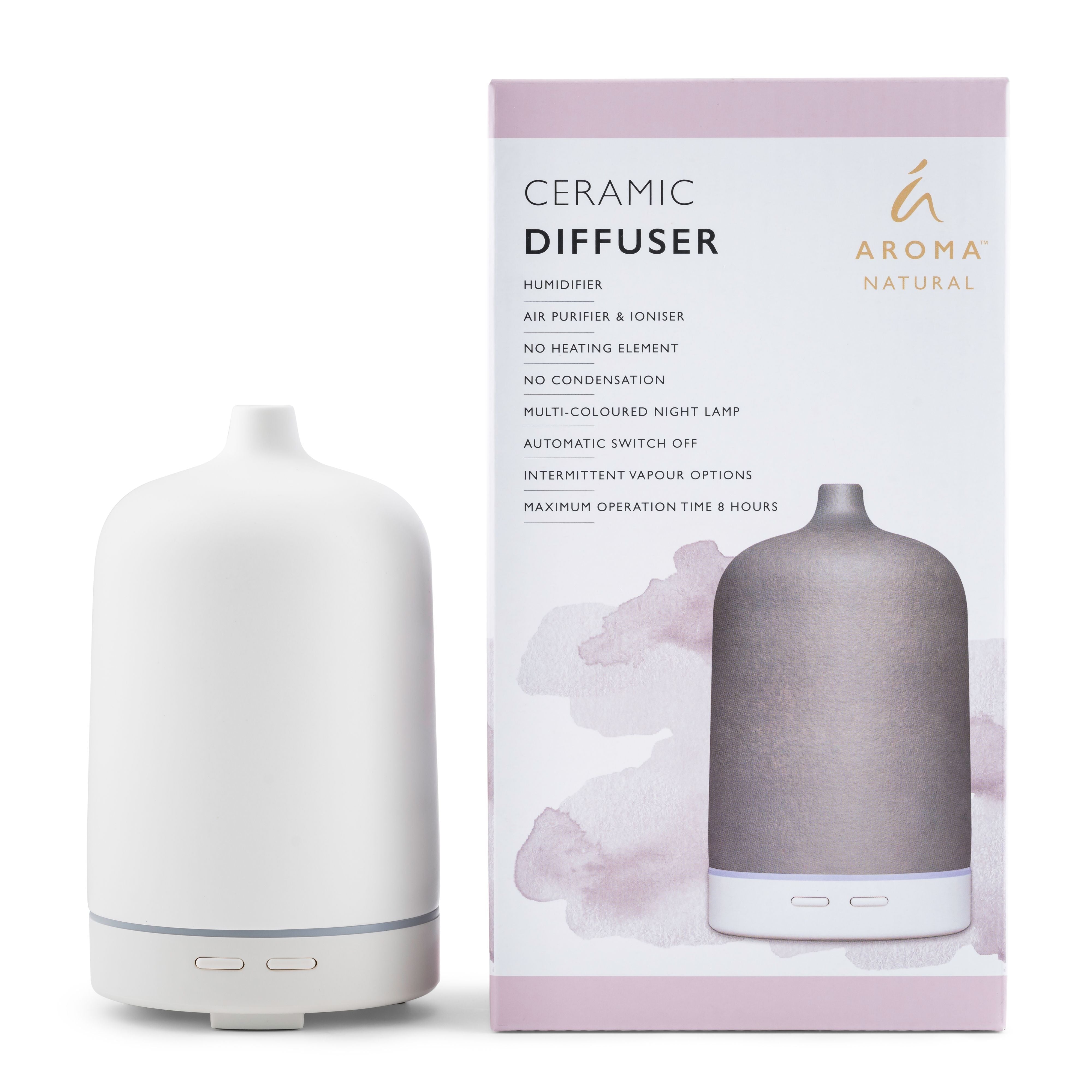 Aroma Natural Ceramic Diffuser - White-Candles & Fragrance-Tilley-The Bay Room