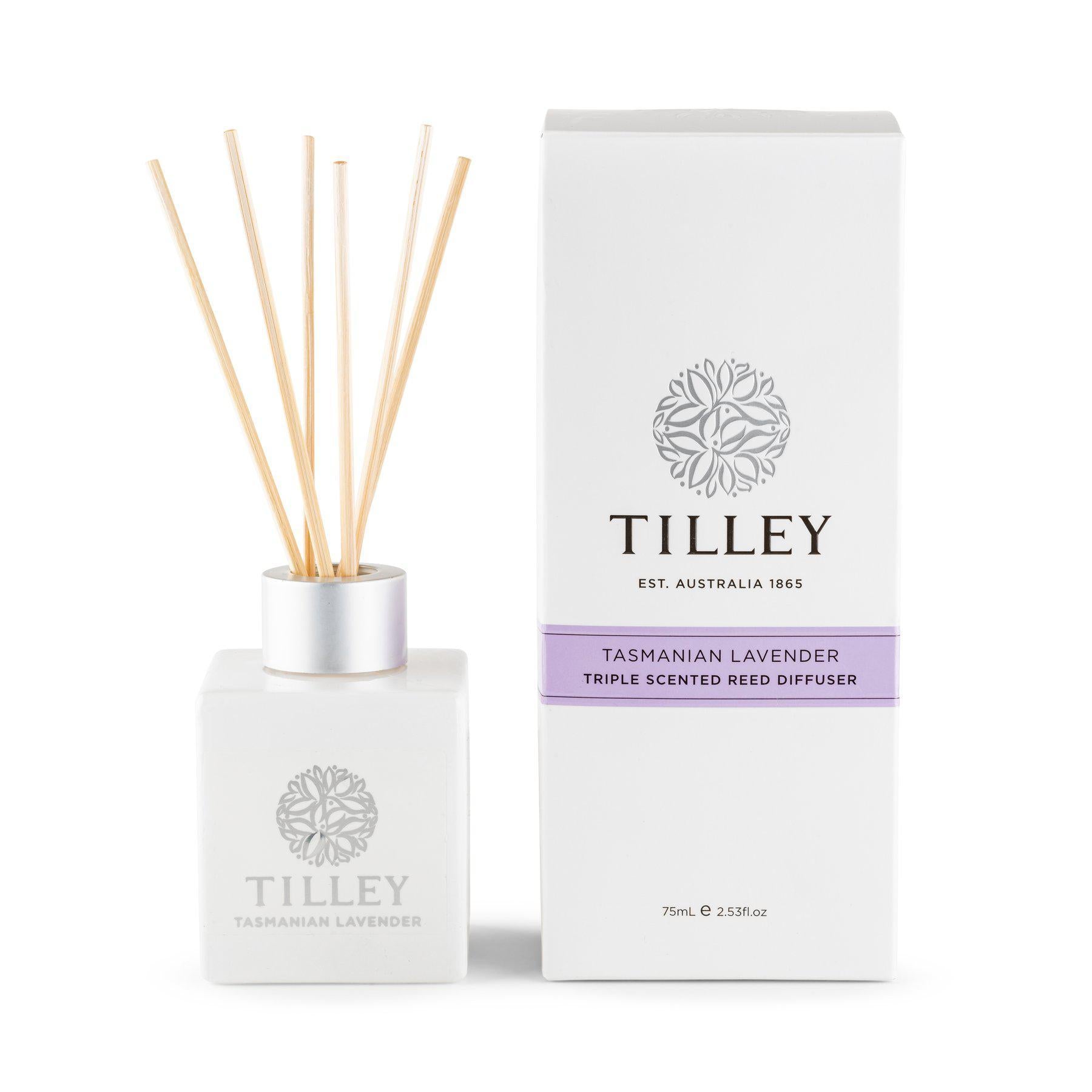 Aromatic Reed Diffuser 75mL - Asst Fragrance-Candles & Fragrance-Tilley-Tasmanian Lavender-The Bay Room