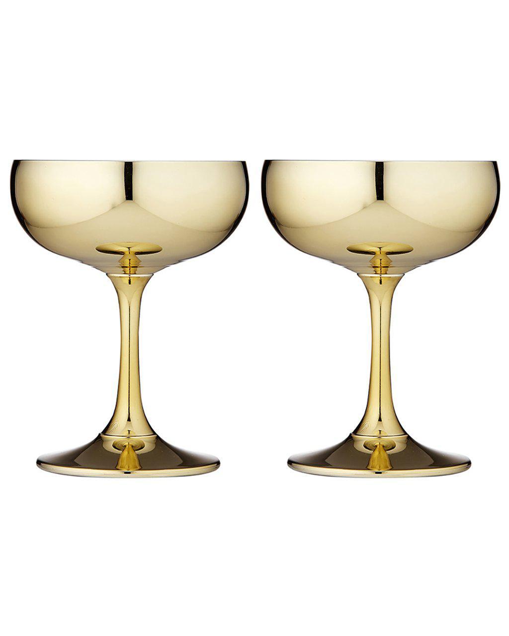 Aurora Gold 2pk Coupe Glass-Dining & Entertaining-Tempa-The Bay Room