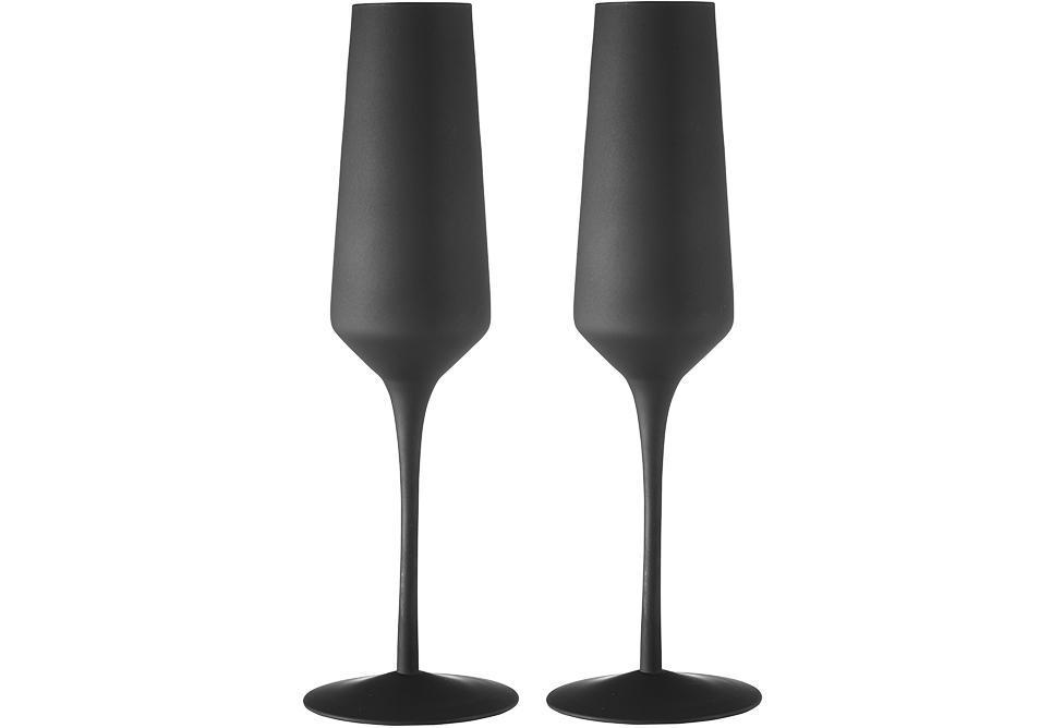 Aurora Matte Black Champagne Glass - Pack of 2-Dining & Entertaining-Tempa-The Bay Room