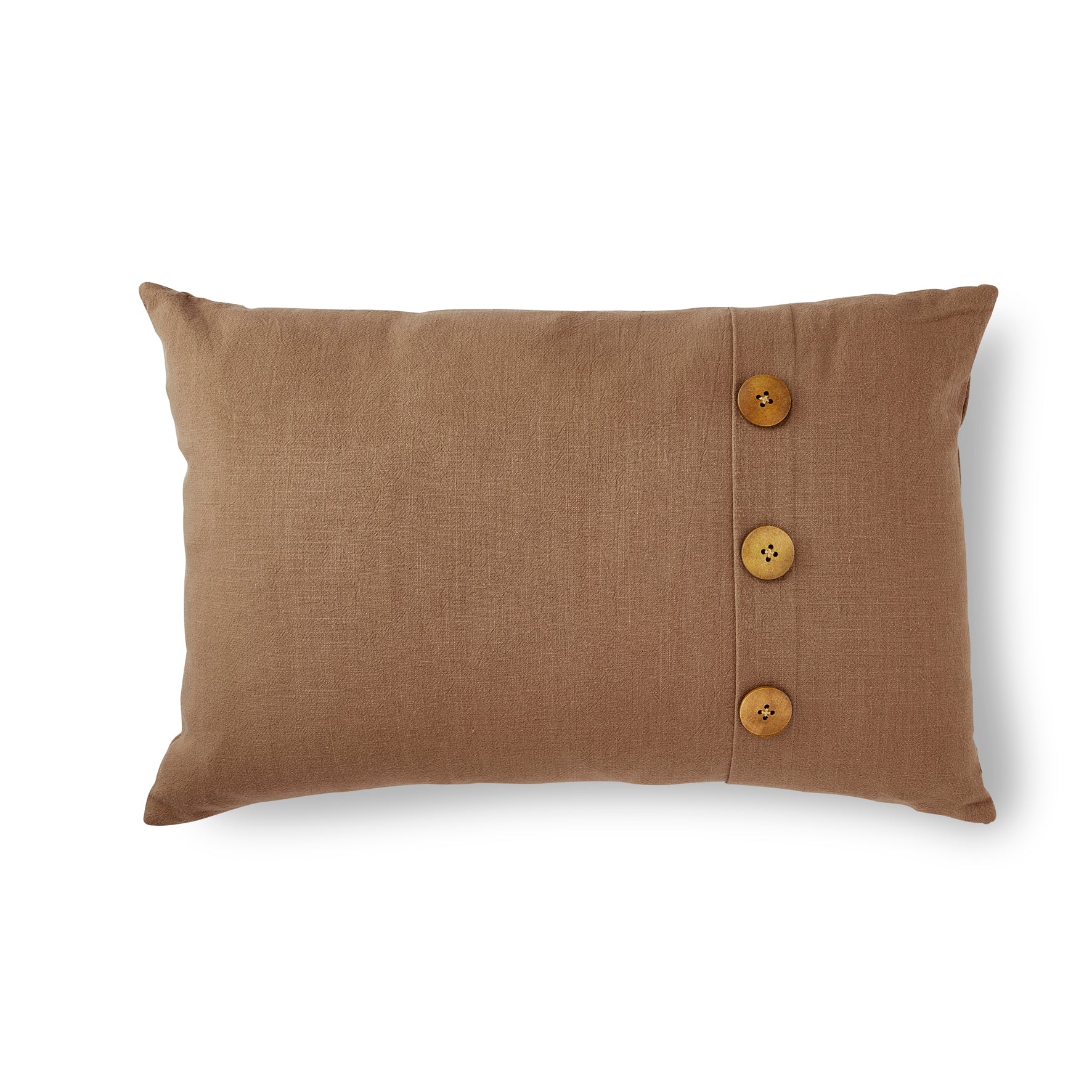 Bailey Coffee Button Cushion 40x60cm-Soft Furnishings-Madras Link-The Bay Room