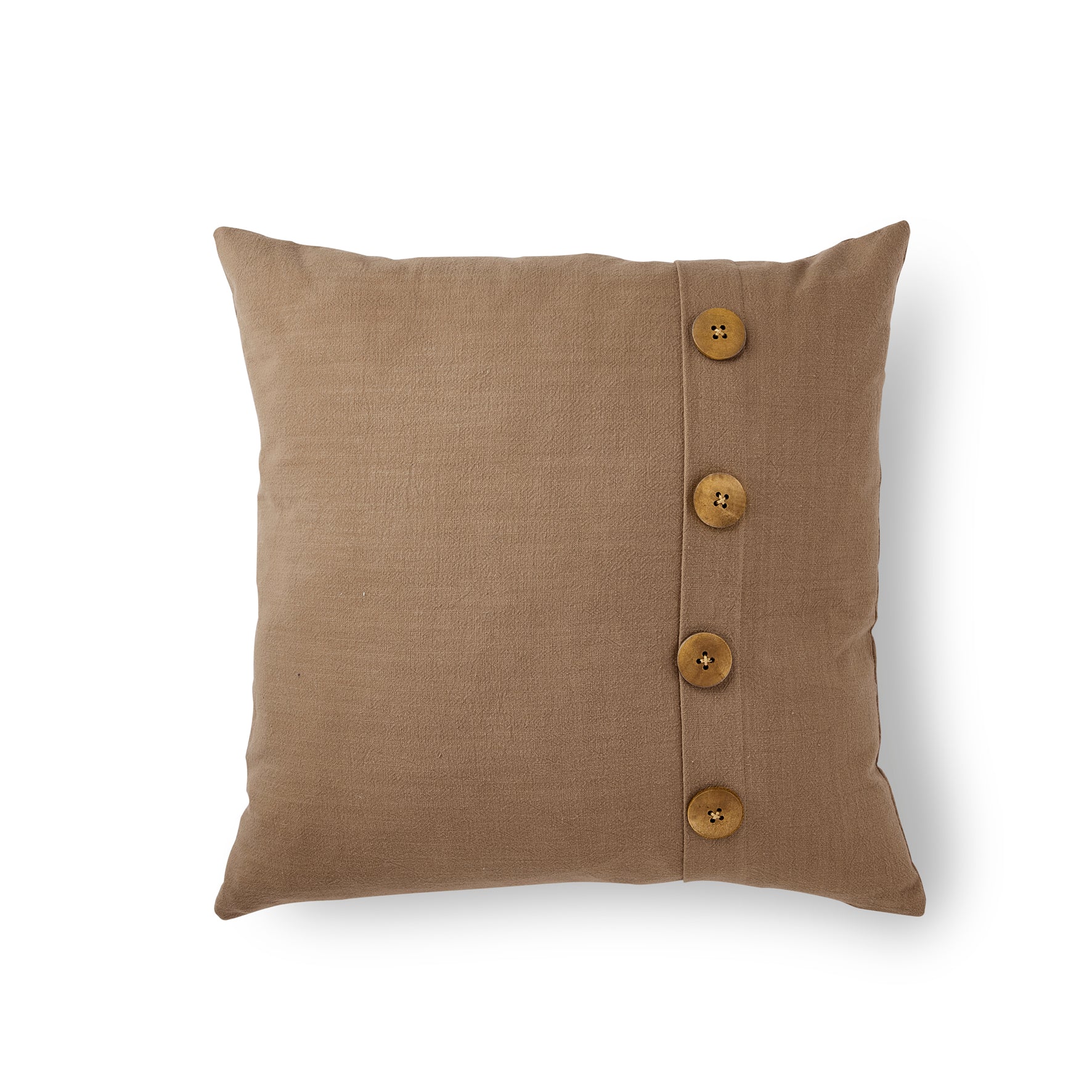 Bailey Coffee Button Cushion 50x50cm-Soft Furnishings-Madras Link-The Bay Room