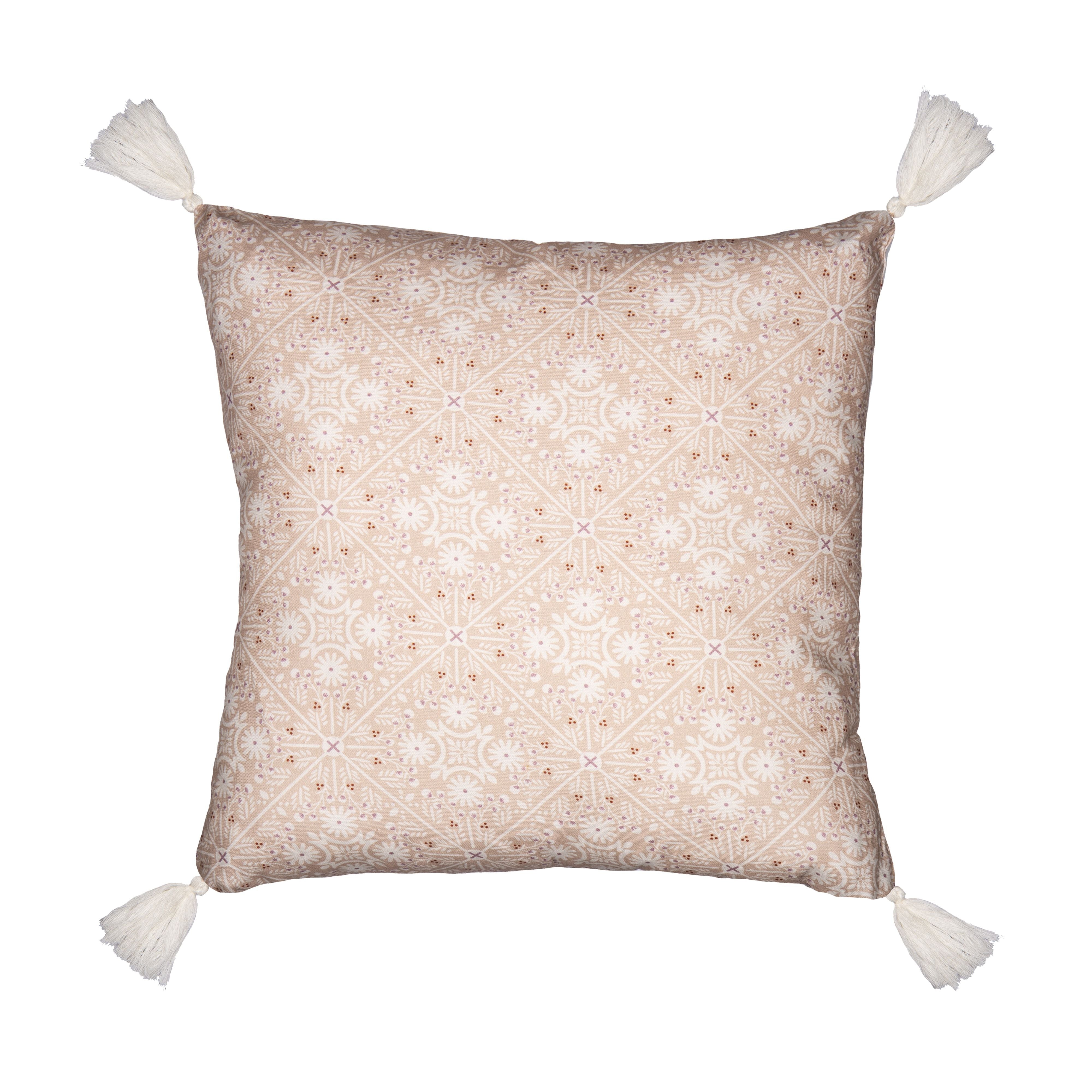 Bastil Cushion - Pink/White - 50x50cm-Soft Furnishings-Amalfi-The Bay Room