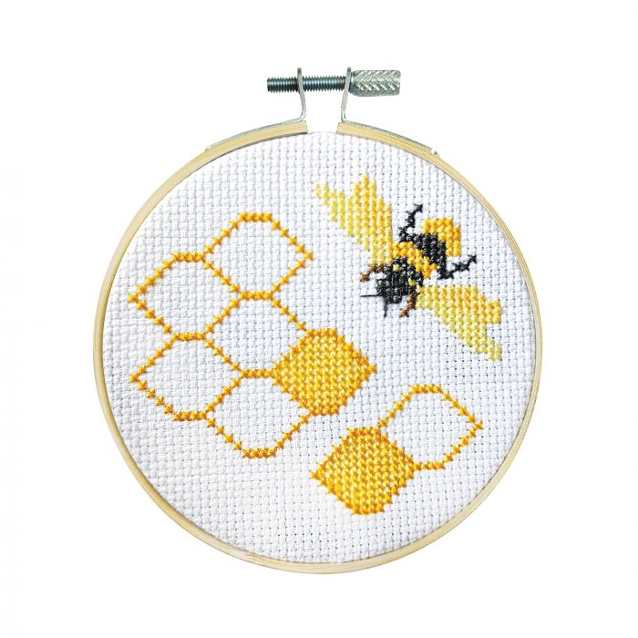 Bee Cross Stitch-Fun & Games-Petit Collage-Bee & Honeycomb-The Bay Room