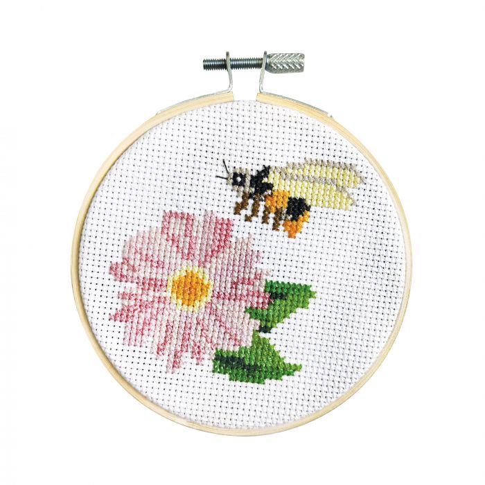 Bee Cross Stitch-Fun & Games-Petit Collage-Bee & Flower-The Bay Room