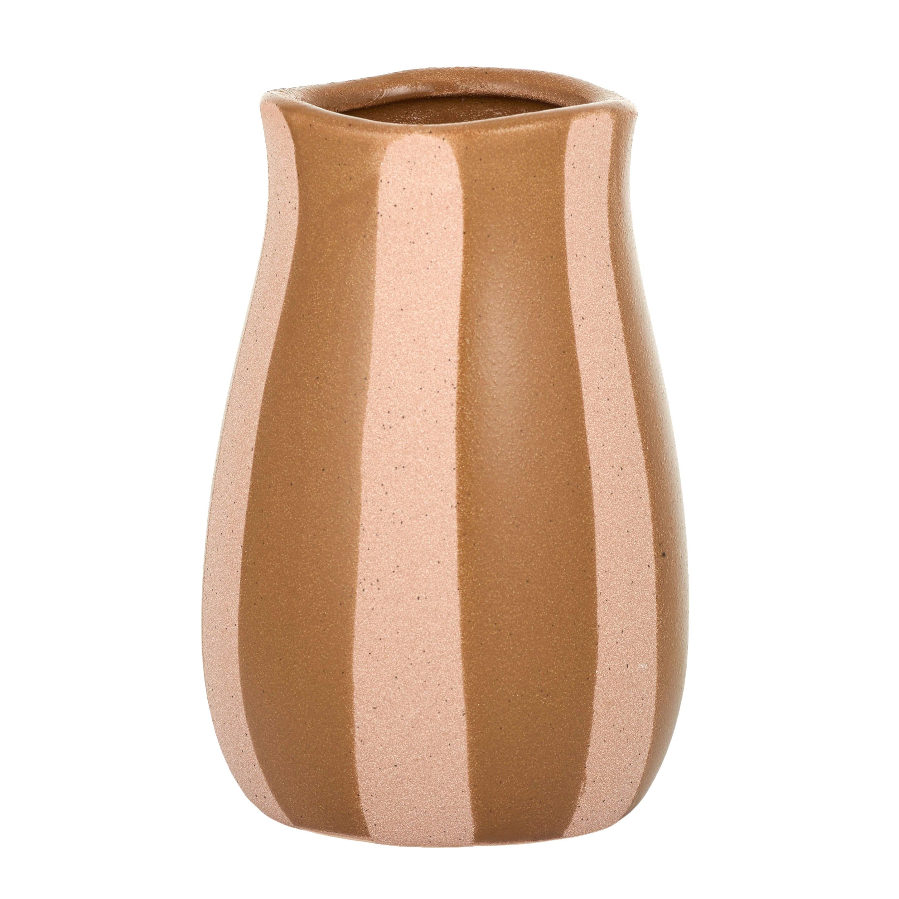 Blaze Ceramic Vase 18cm - Nude/Tan-Pots, Planters & Vases-Coast To Coast Home-The Bay Room