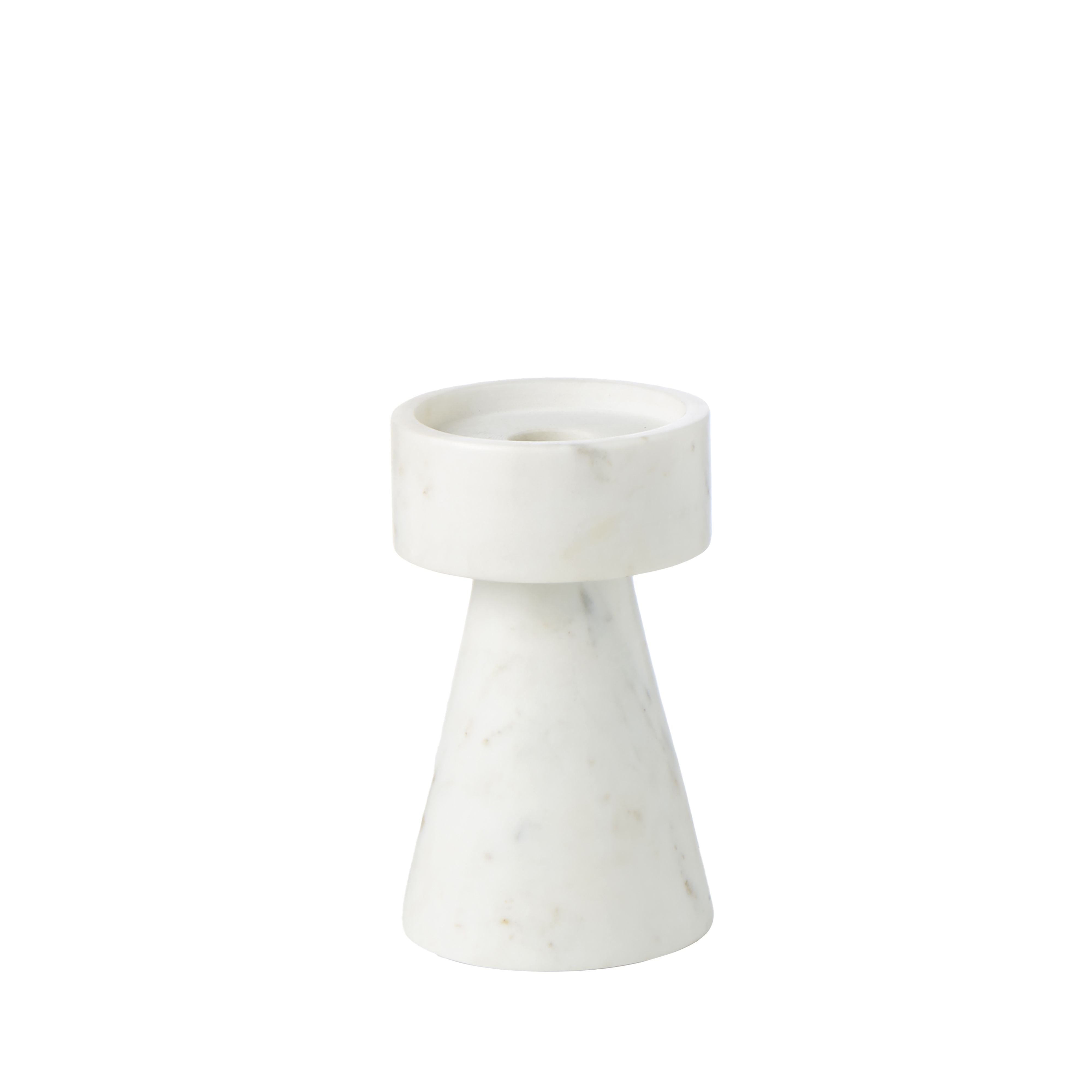 Blythe Candle Holder White 15cm-Decor Items-Amalfi-The Bay Room