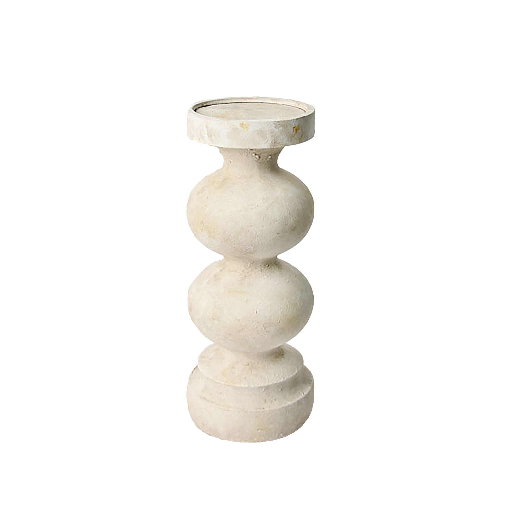 Bordon Candleholder Beige 28.5cm-Decor Items-Amalfi-The Bay Room