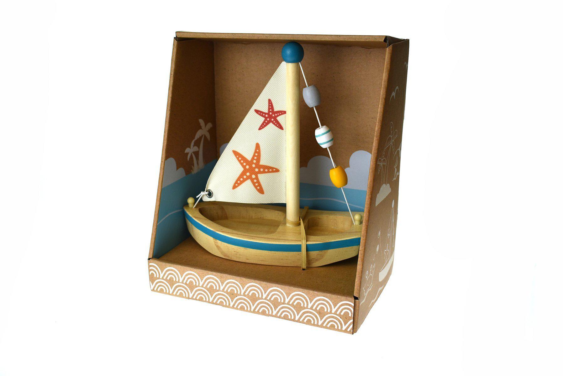 Calm & Breezy Wooden Sail Boat-Toys-Eleganter-Star Fish-The Bay Room