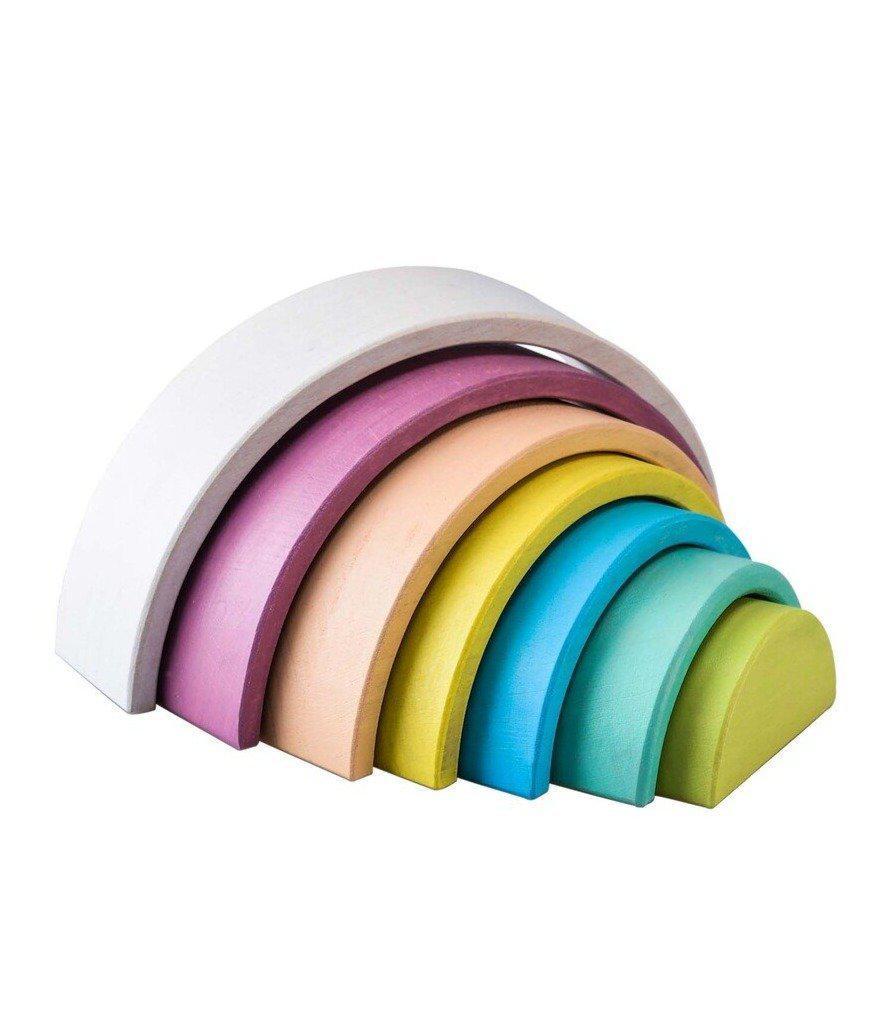 Calm & Breezy Wooden Stacking Rainbow-Toys-Eleganter-Pastel Rainbow-The Bay Room