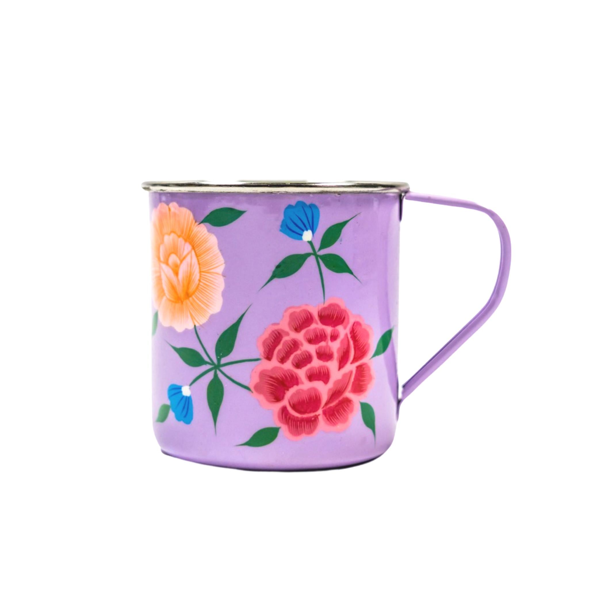 Camp Mug Fleur - Periwinkle-Dining & Entertaining-Picnic Folk-The Bay Room