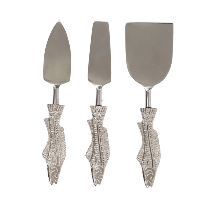 Carp Set/3 Stainless Steel Cheese Knives-Dining & Entertaining-Coast To Coast Home-The Bay Room