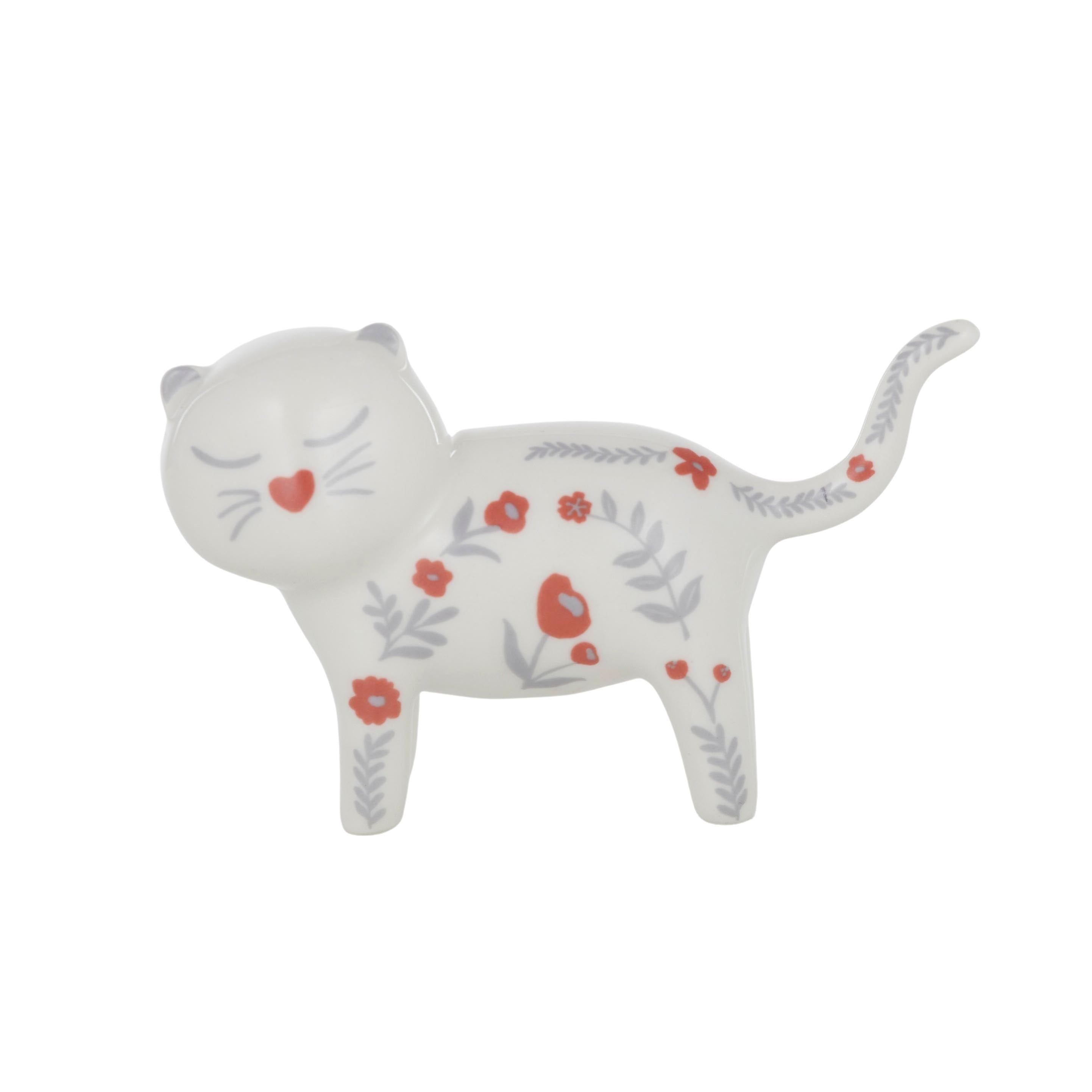 Cazrina Cat Ceramic Ring Holder-Decor Items-Coast To Coast Home-The Bay Room