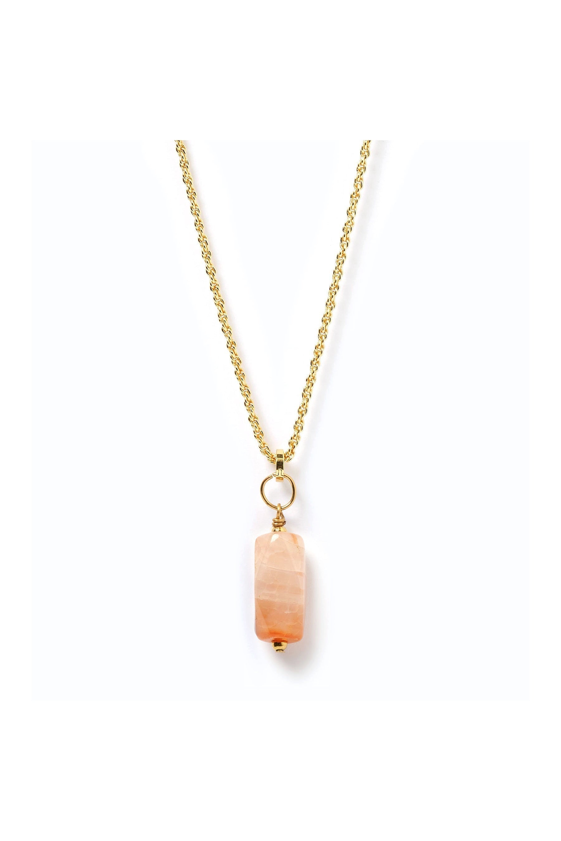 Chacha Crystal Pendant Necklace - Sunstone Agate-Jewellery-Arms Of Eve-The Bay Room