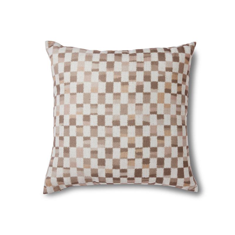 Checkerboard Neutral Cushion 50x50cm-Soft Furnishings-Not specified-The Bay Room