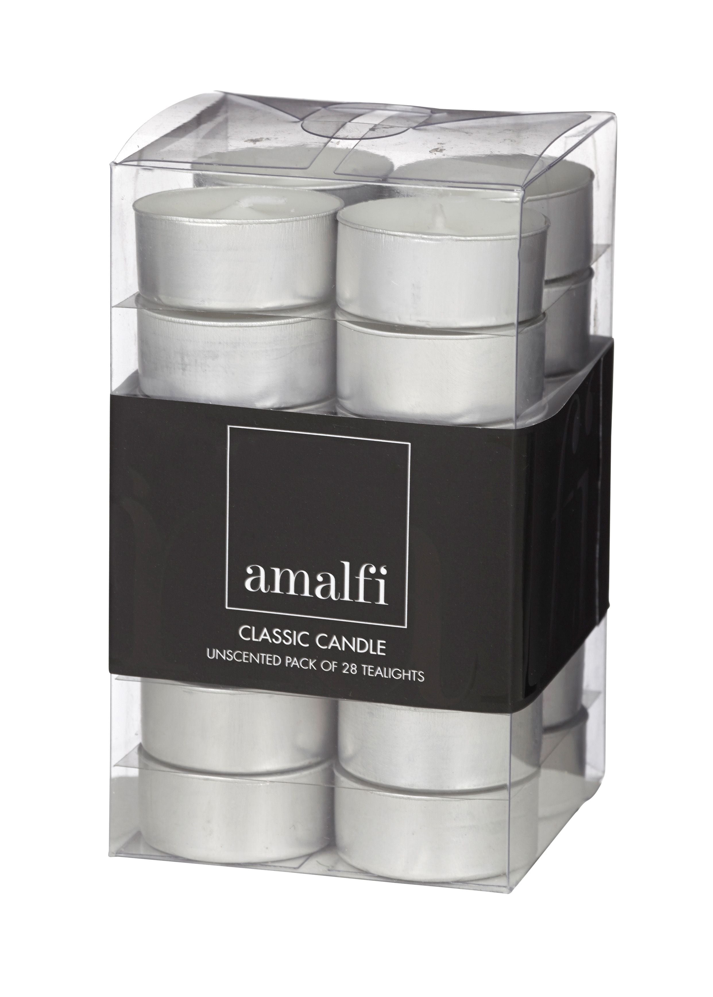 Classic Unscented Pack of 28 Tealight Candles-Candles & Fragrance-Amalfi-The Bay Room