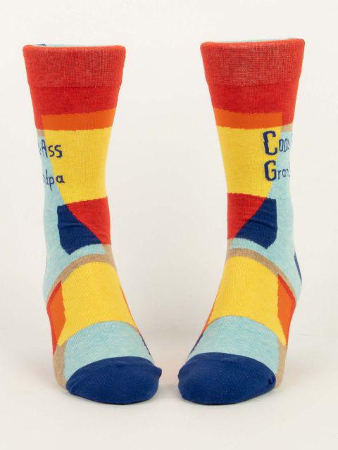 Cool-Ass Grandpa Men's Crew Socks-Fun & Games-Blue Q-Men's Shoe Size 7-12-The Bay Room