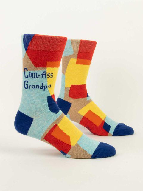 Cool-Ass Grandpa Men's Crew Socks-Fun & Games-Blue Q-Men's Shoe Size 7-12-The Bay Room