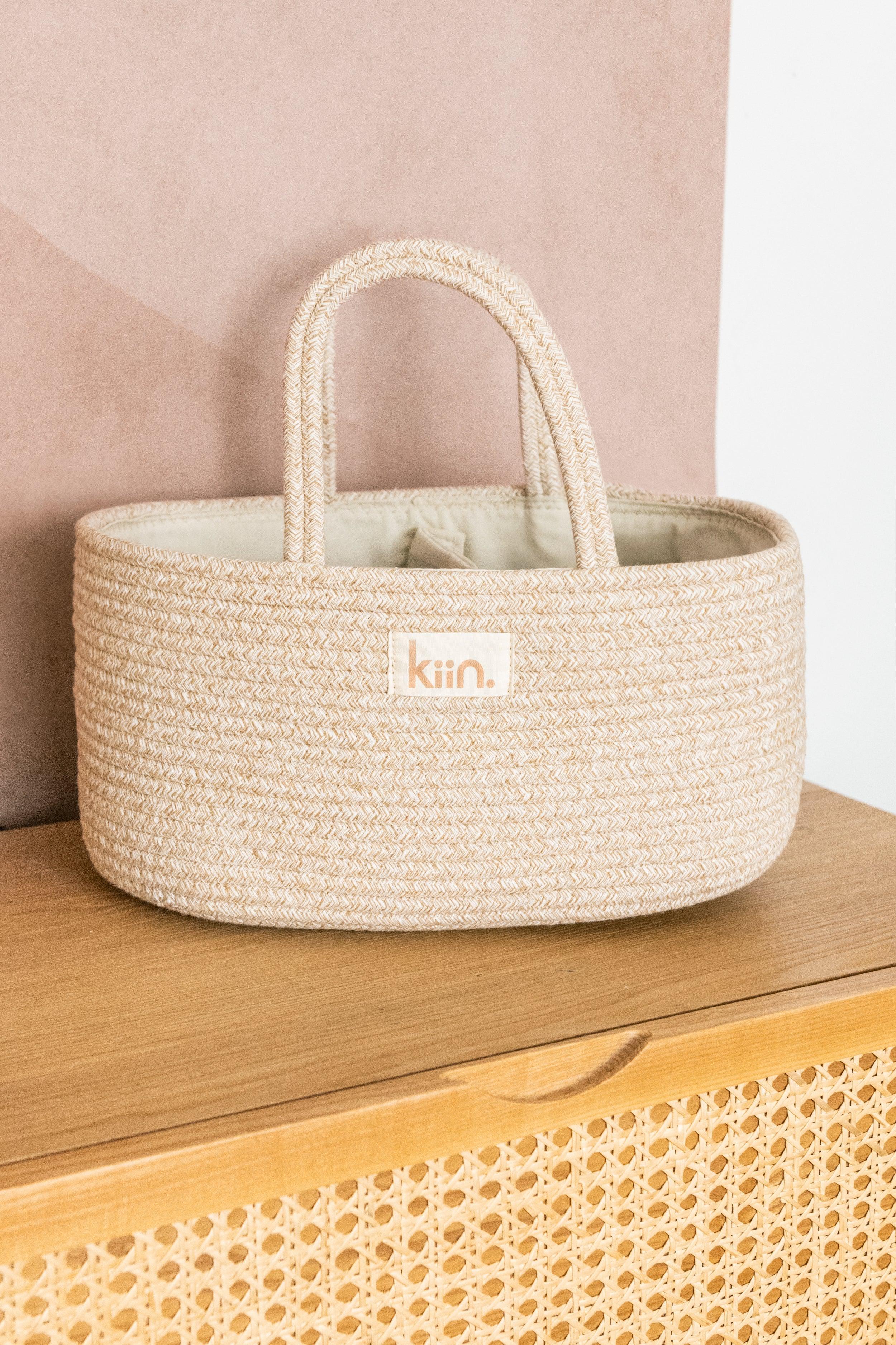 Cotton Rope Nappy Caddy Organiser-Nursery & Nurture-Kiin-The Bay Room