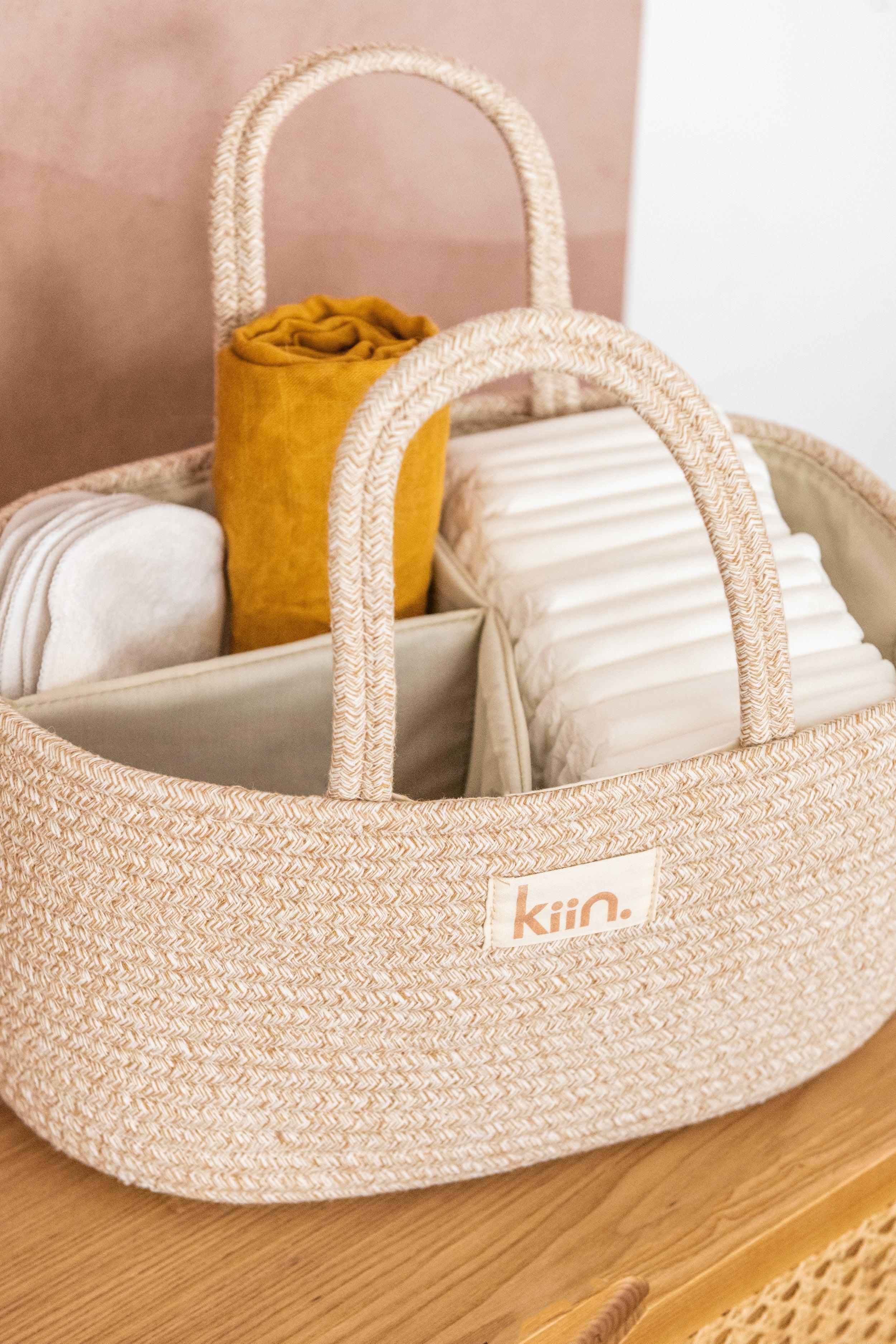 Cotton Rope Nappy Caddy Organiser-Nursery & Nurture-Kiin-The Bay Room