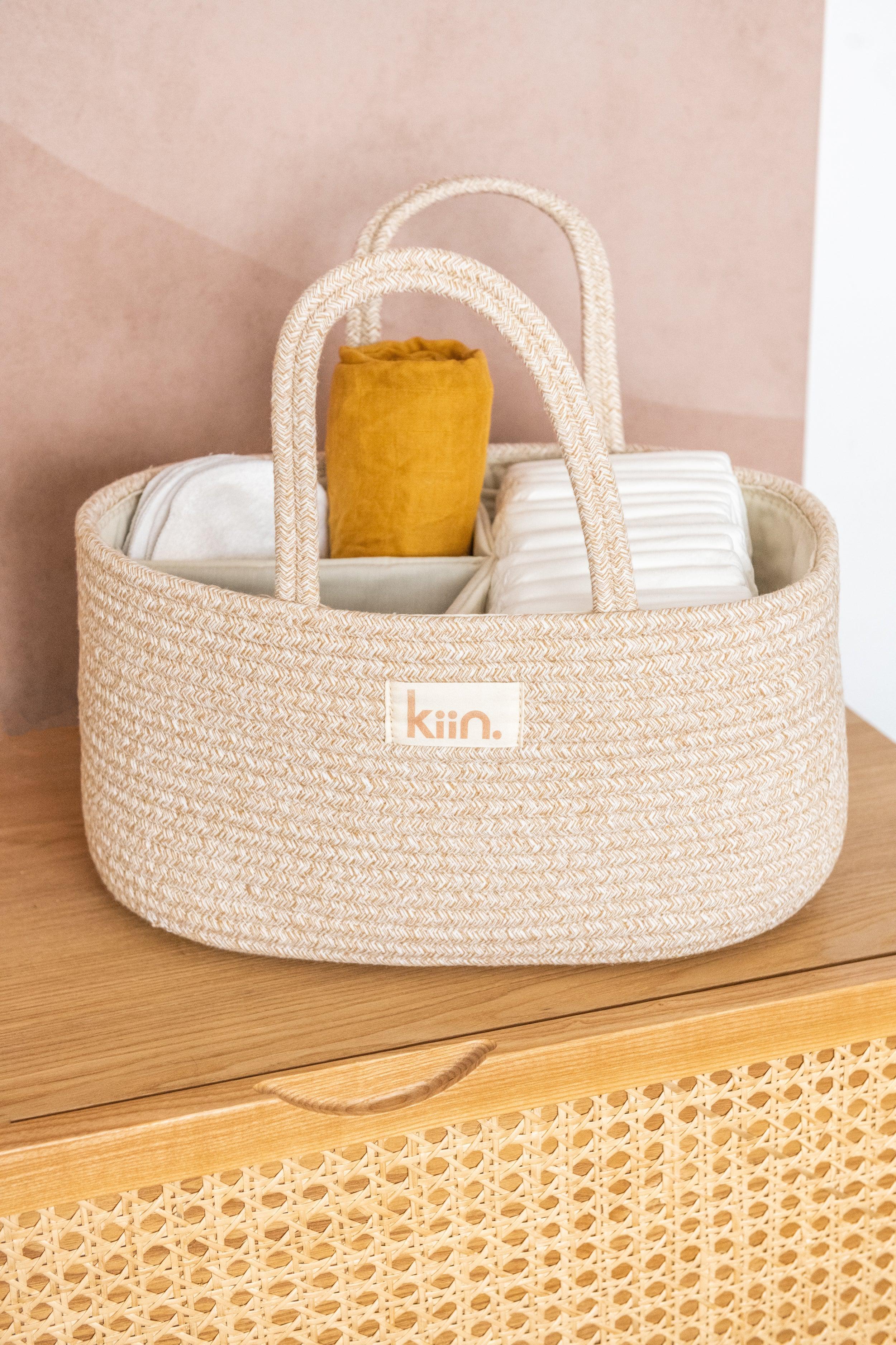 Cotton Rope Nappy Caddy Organiser-Nursery & Nurture-Kiin-The Bay Room