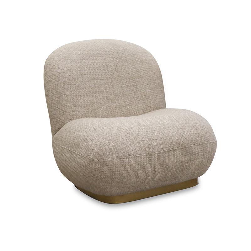 Delaney Curved Latte Occasional Chair-Furniture-Madras Link-The Bay Room