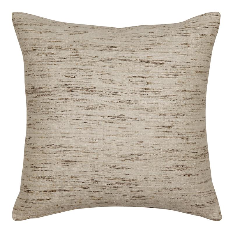 Devi Neutral Raw Silk Cushion 50cm-Soft Furnishings-Madras Link-The Bay Room