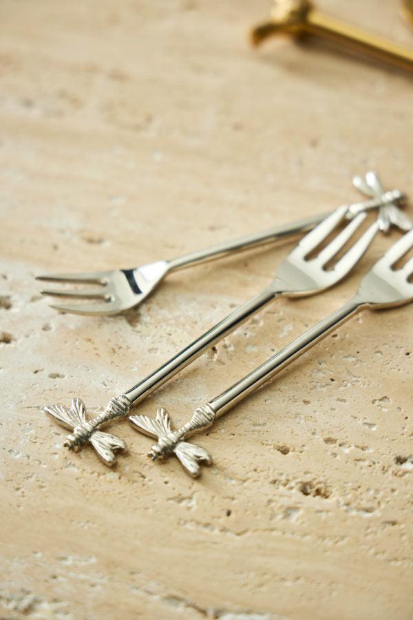 Dragonfly Cocktail Forks Set of 4-Dining & Entertaining-Pilbeam-The Bay Room